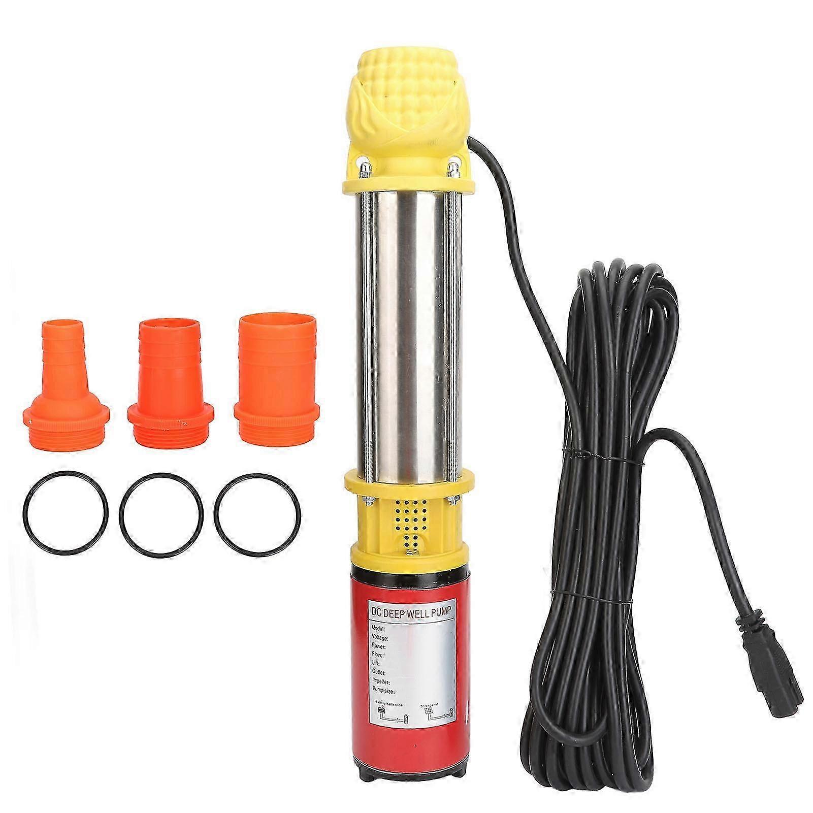 Bürstenlose 24-v-solar-tauchpumpe (300 W) Für Tiefbrunnen, Fördermenge 5 M³/h, Förderhöhe 20 M, Edelstahlwelle