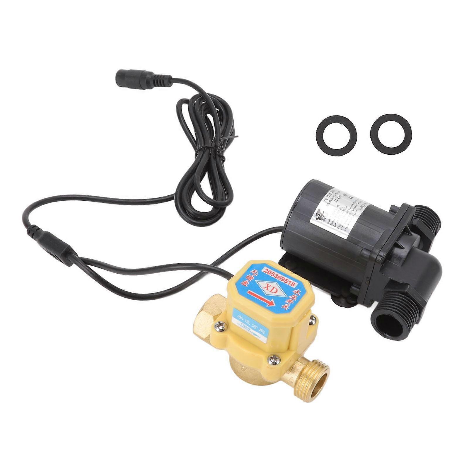 Geräuschlose 6v-24v Dc Bürstenlose Solarwasserpumpe Mit Durchflussschalter, G1/2 Außengewinde, Druckerhöhungspumpe Für Warmwasserbereiter
