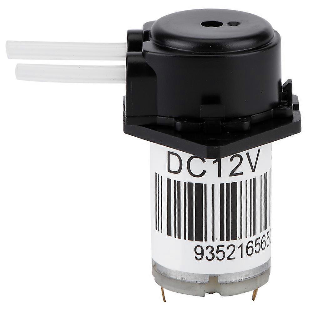 Miniatur-schlauchpumpe, Schwarz, 12 V, Mit Silikonschlauch, Selbstansaugend Für Experimente Und Analysen, Präzise Durchflussrate, Für Den Laboreinsatz.