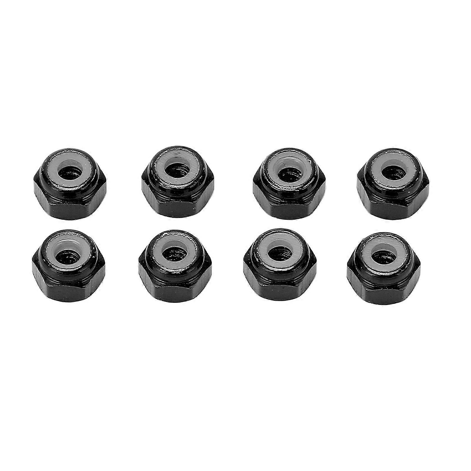 M2-selbstsicherungsmuttern Aus Aluminiumlegierung, Nylonfutter, 8er-pack, Für Axial Scx24 Rc-modelle Im Maßstab 1:24, Sechskant, Sichere Befestigung