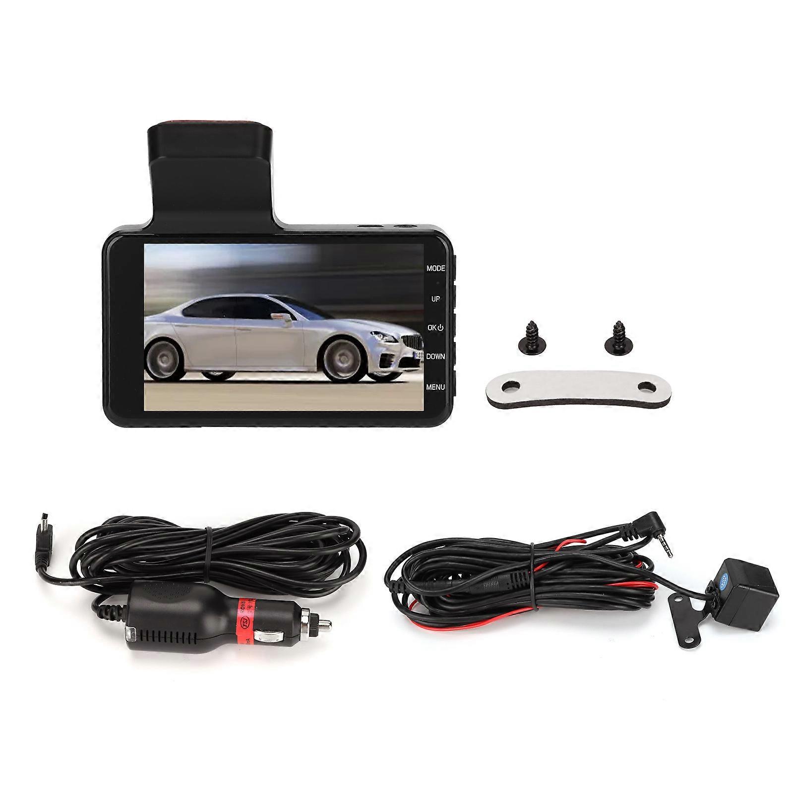 1080p Dual-objektiv-autokamera, Front- Und Rückkamera, 170°-weitwinkel, Bewegungserkennung, Loop-aufnahme, Mehrsprachig, Für Autos
