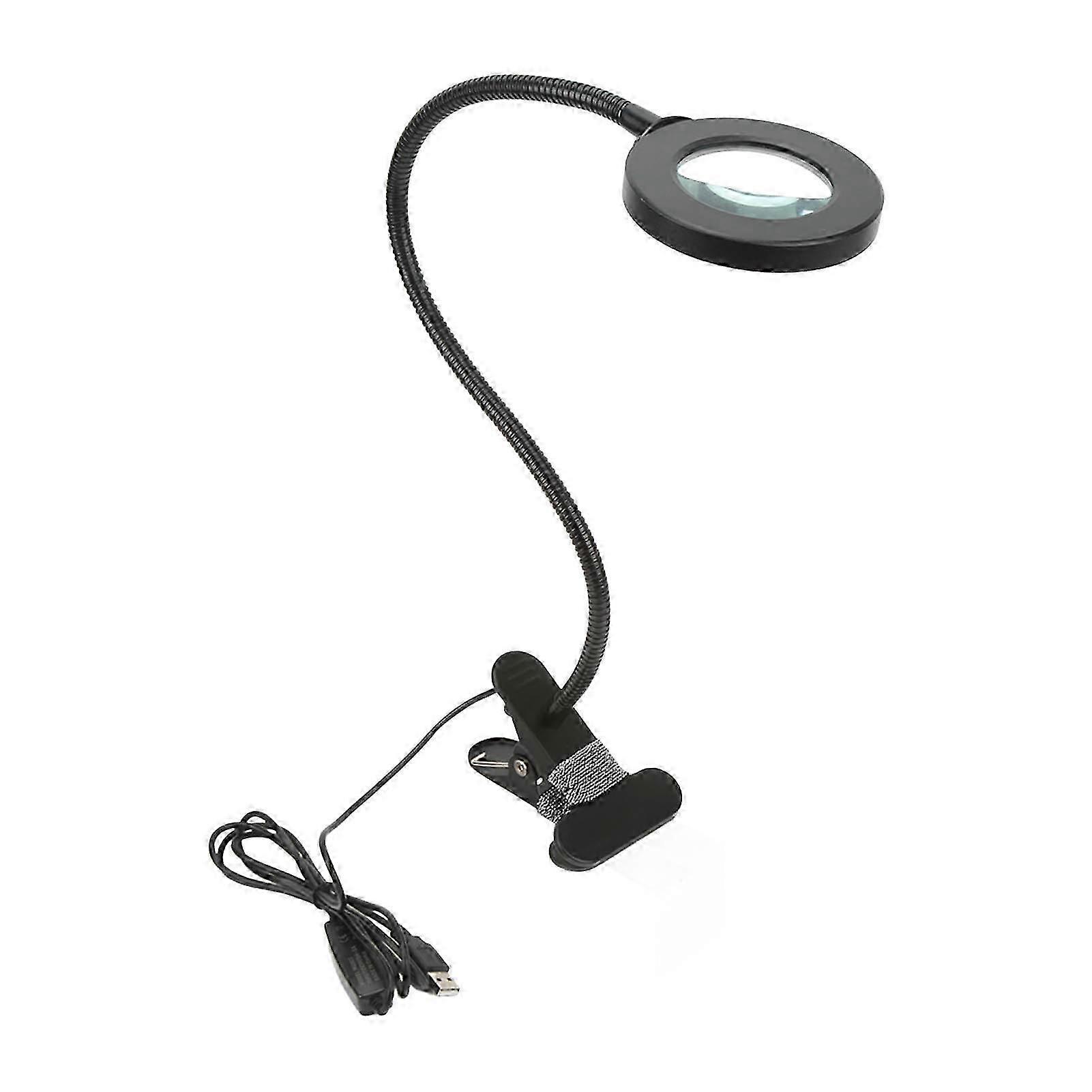 3-fach Vergrößernde Led-lupe Mit Flexiblem Arm Und Usb-kabel, Einstellbare Helligkeit Zum Lesen Und Arbeiten