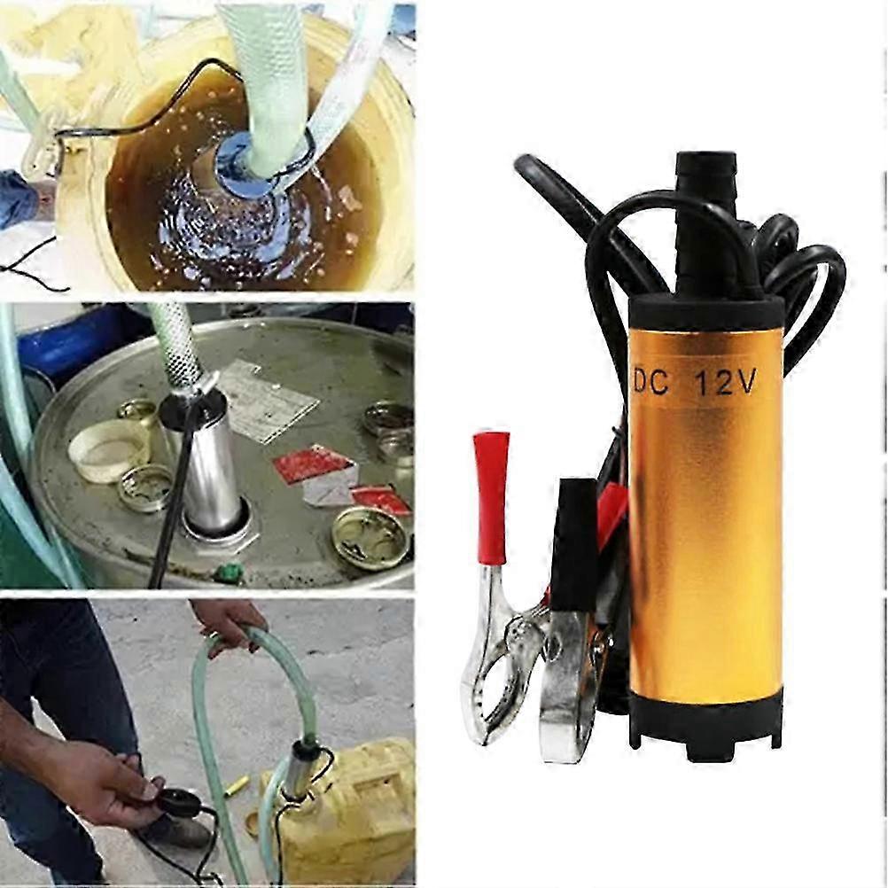 Elektrische Tauchpumpe Mit 12 V/24 V Zum Fördern Von Kraftstoff, Wasser, Diesel Und Öl, Aus Edelstahl, Tragbar Und Robust, Geeignet Für Fahrzeuge Und Werkstätten.