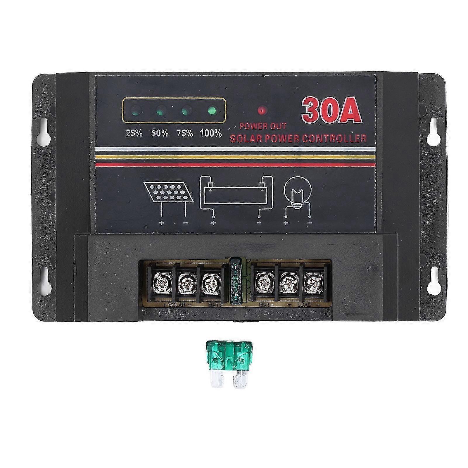12v 30a Solarladeregler Mit Hochgeschwindigkeits-mikroprozessor-cpu, Mehrfachen Schutzfunktionen, Datenübertragung Und Lade-/entladesteuerung Für Solarmodule