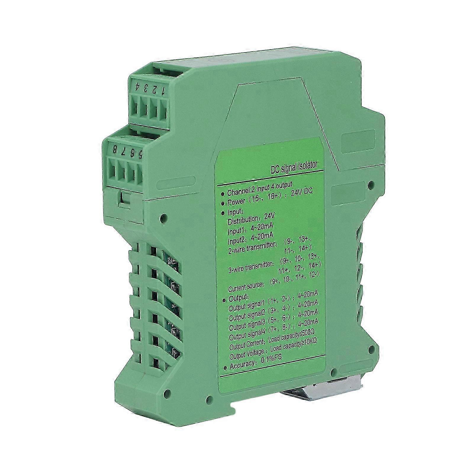 24v Dc-signalwandler, 2 Eingänge, 4 Ausgänge, Dc-stromaufbereitungstransmitter Für Sps-erkennung, 0-5v Bereich.