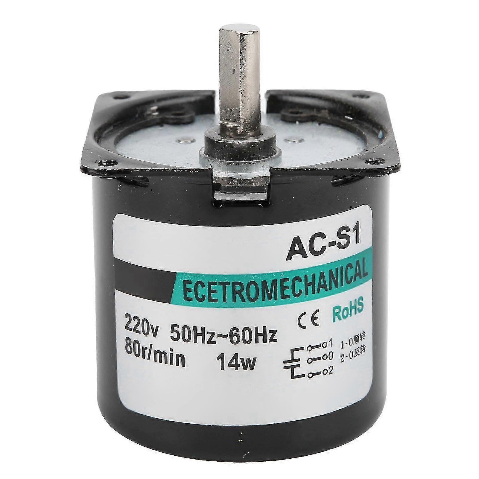 Permanentmagnet-mikrogetriebemotor-drehzahlminderer 14w 80rpm Ac220v, Diy-zubehör Für Generatoren Und Elektromotoren.