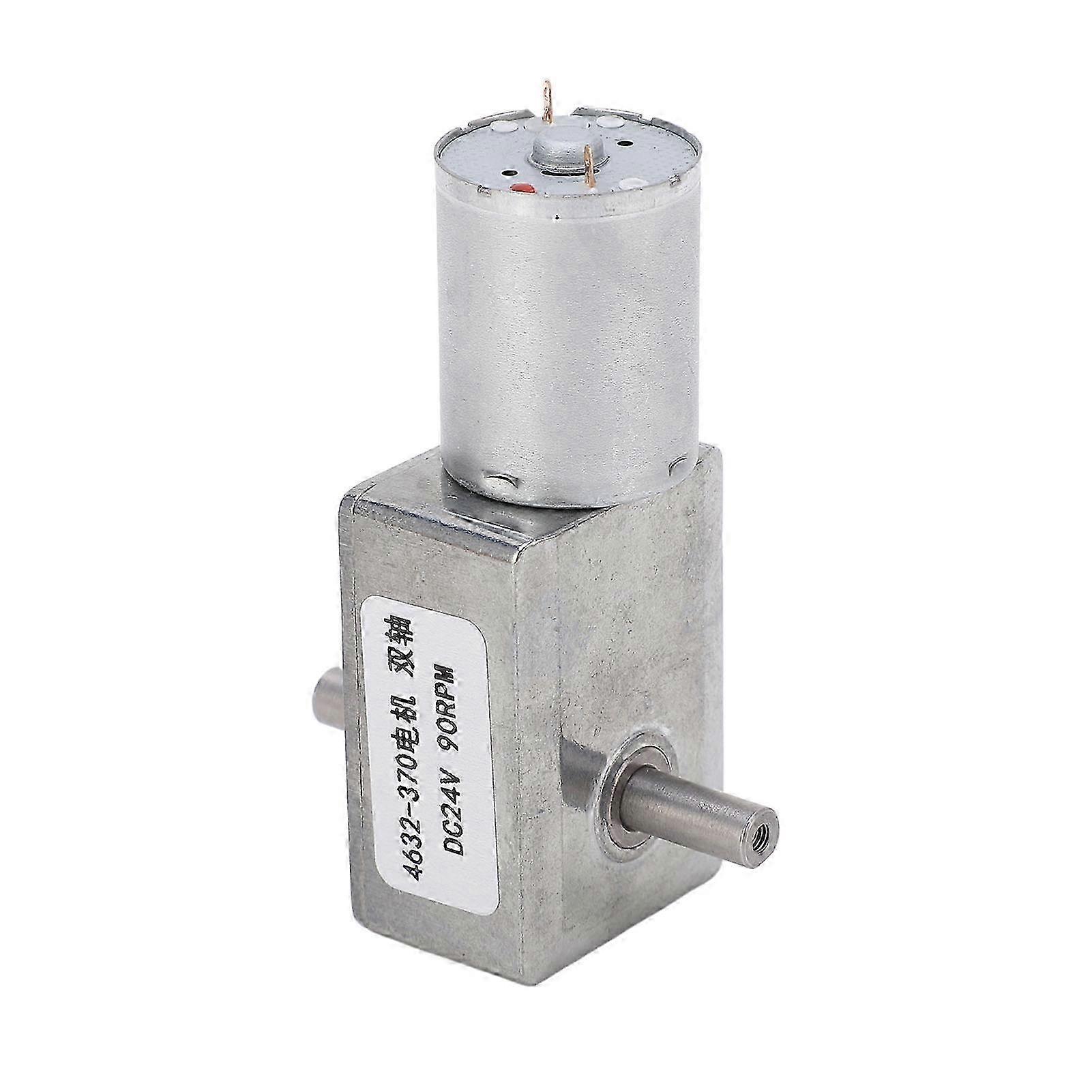 Gleichstrom-getriebemotor Mit Zwei Wellen, Einstellbarer Drehrichtung, Vierkant-schneckengetriebe, 24 V, 90 U/min, Für Industrielle Anwendungen