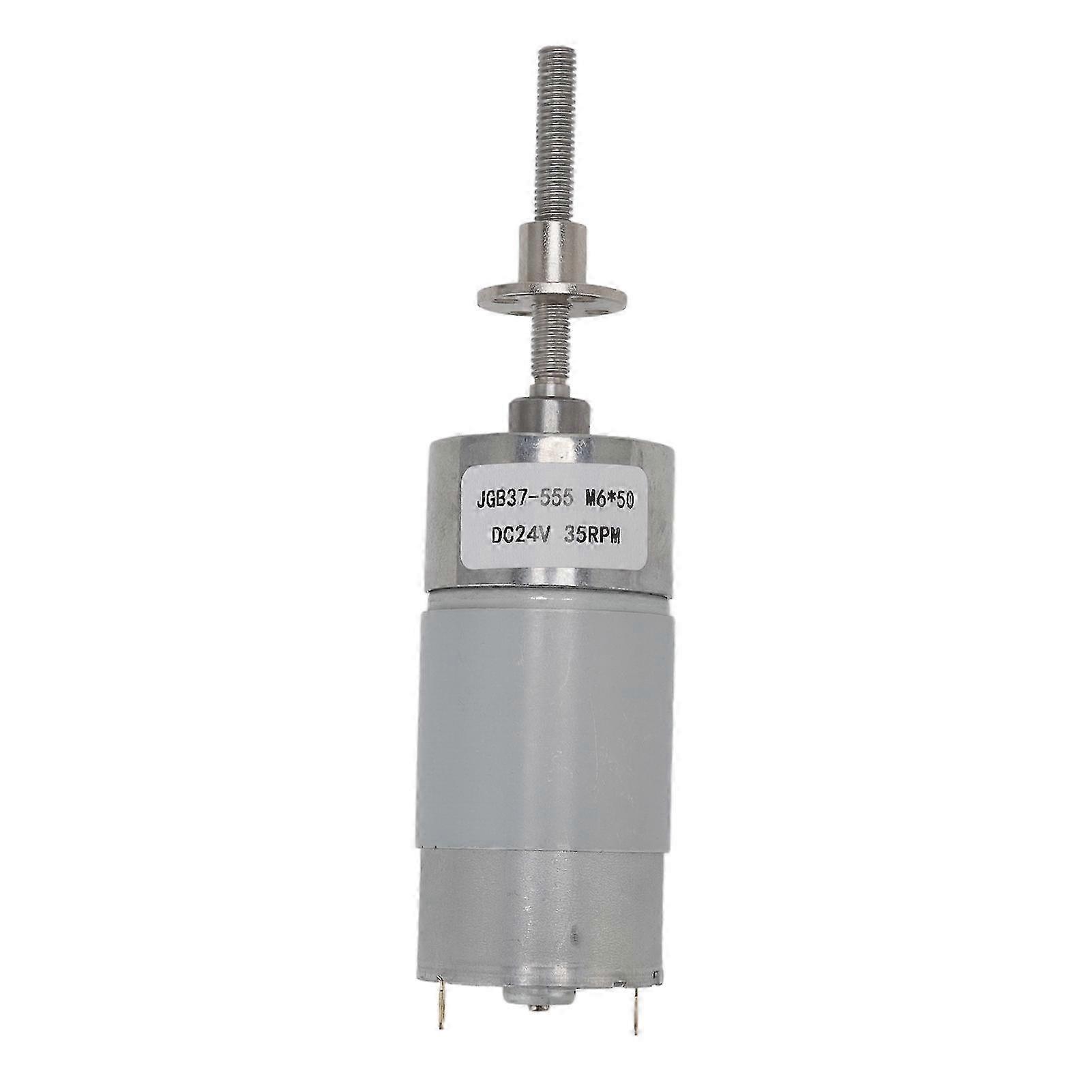 24v 35rpm Gleichstrom-getriebemotor, M6x50 Schneckengetriebe, Aluminiumgehäuse, Messingspule, Flansch, Selbsthemmend, Für Industrielle Anwendungen.