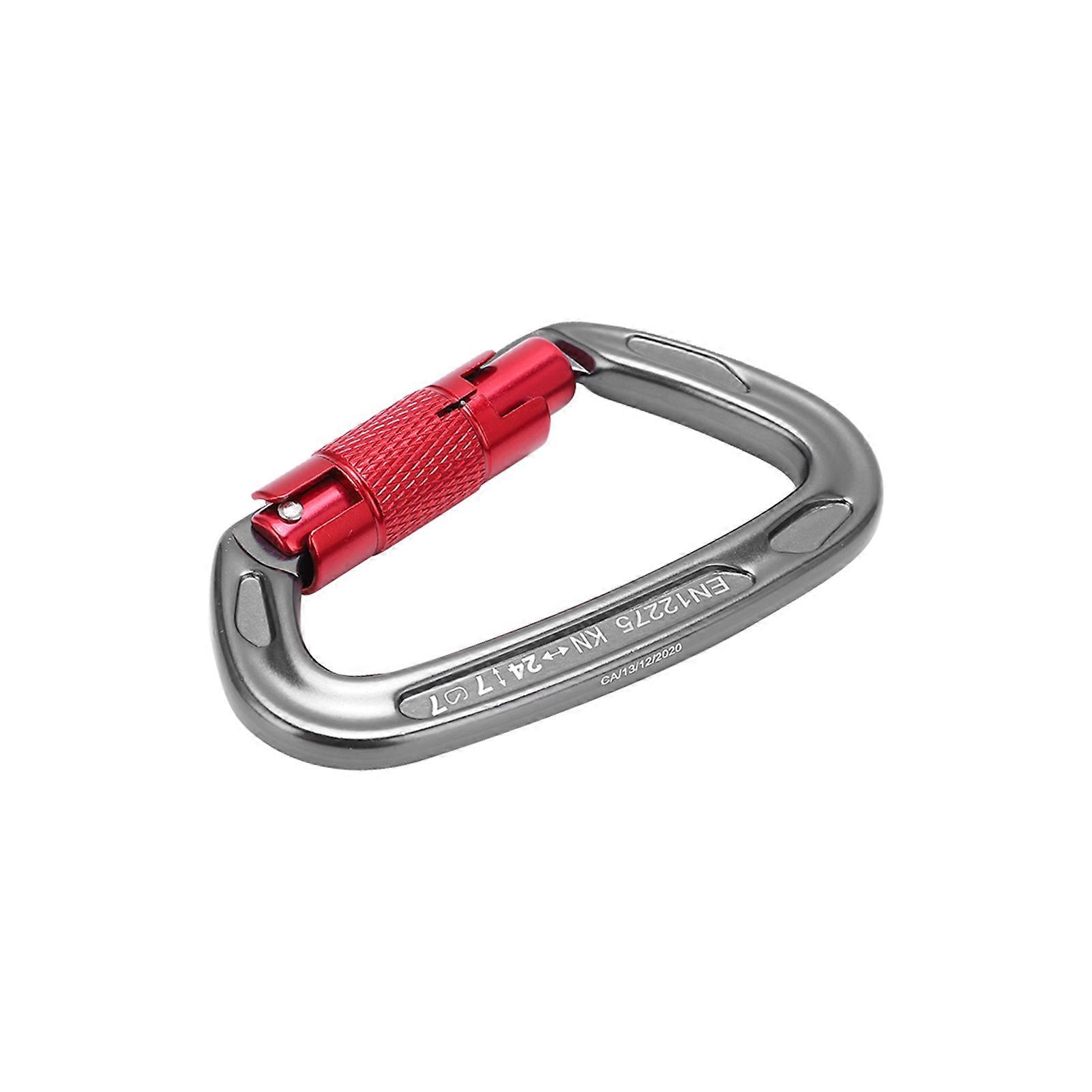 Leichter, Korrosionsbeständiger D-förmiger Outdoor-karabiner Für Bergsteiger, Robuste Silberne Sicherheitsverriegelung, Wetterfest, Langlebige Bergsteigerausrüstung.