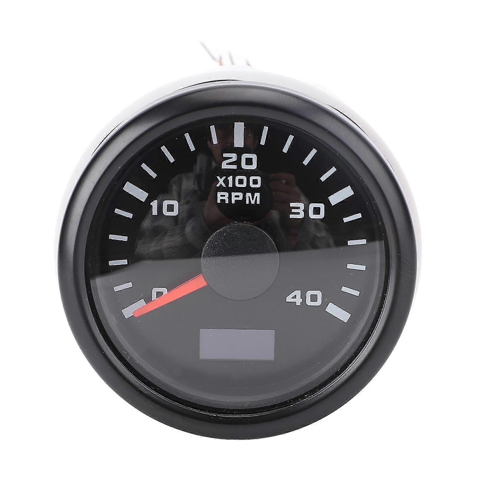 52-mm-tachometer Mit 4000 U/min, Betriebsstundenzähler Und 7-farbiger Hintergrundbeleuchtung Für Lkw, Traktoren, Pkw, Wohnmobile, Boote, 9–32 V Gleichstrom