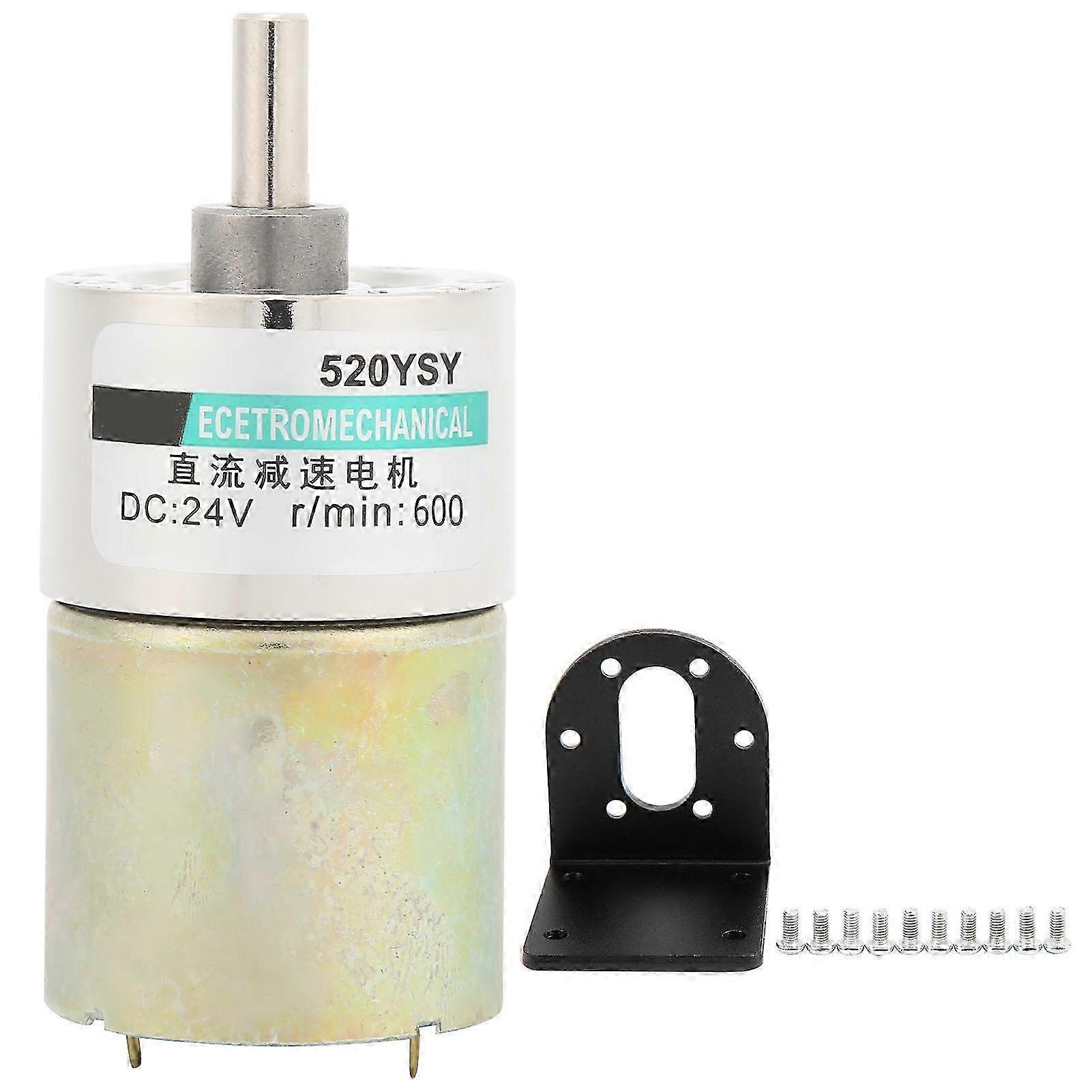 24-v-gleichstrom-getriebemotor Mit Halterung, Rechts-/linkslauf, Einstellbare Niedrige Drehzahl, 600 U/min, Für Mikromaschinen