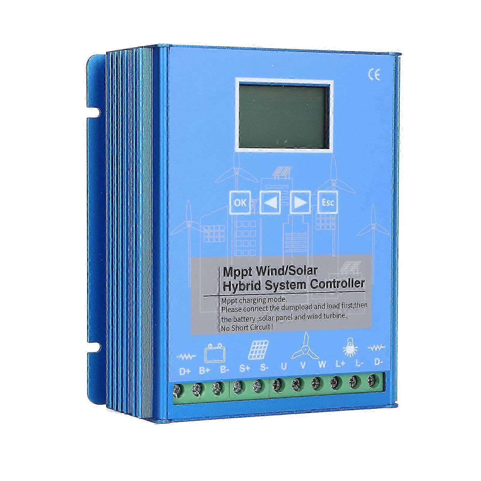 Hybrid-wind-/solar-regler Mppt Pwm 800w Windkraftanlage 600w Photovoltaik-laderegler Mit Entladewiderstand 12v 24v