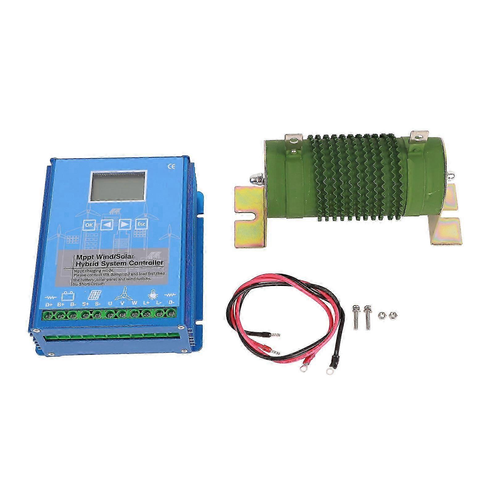 24v/48v Mppt Hybrid-wind-solar-regler, Universal-ladegerät Mit Lcd-bildschirm, Energieregler Für 1000w Windkraftanlagen Und 1000w Photovoltaikmodule, Optimiertes Energiemanagement.