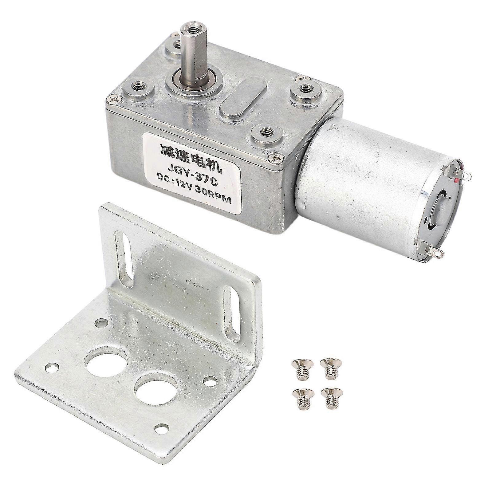 12-v-gleichstrom-schneckengetriebemotor, Einzelne 12-mm-welle, Selbsthemmend, Reversibel, 30 U/min, Drehzahlminderer Für Heimwerkerprojekte