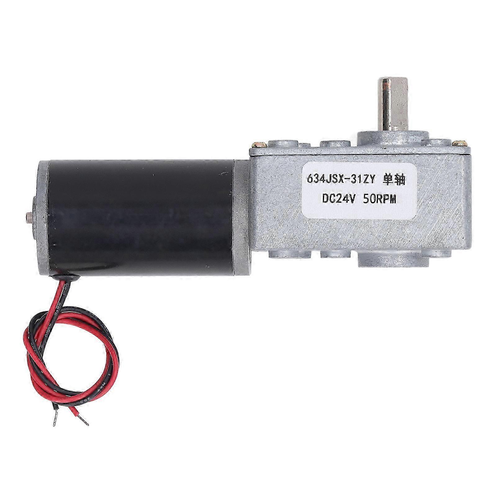 Gleichstrom-24-v-schneckengetriebemotor Mit Selbsthemmung, Reversibel, Einwellig, 50 U/min Untersetzungsgetriebe, Modell 634jsx 31zy