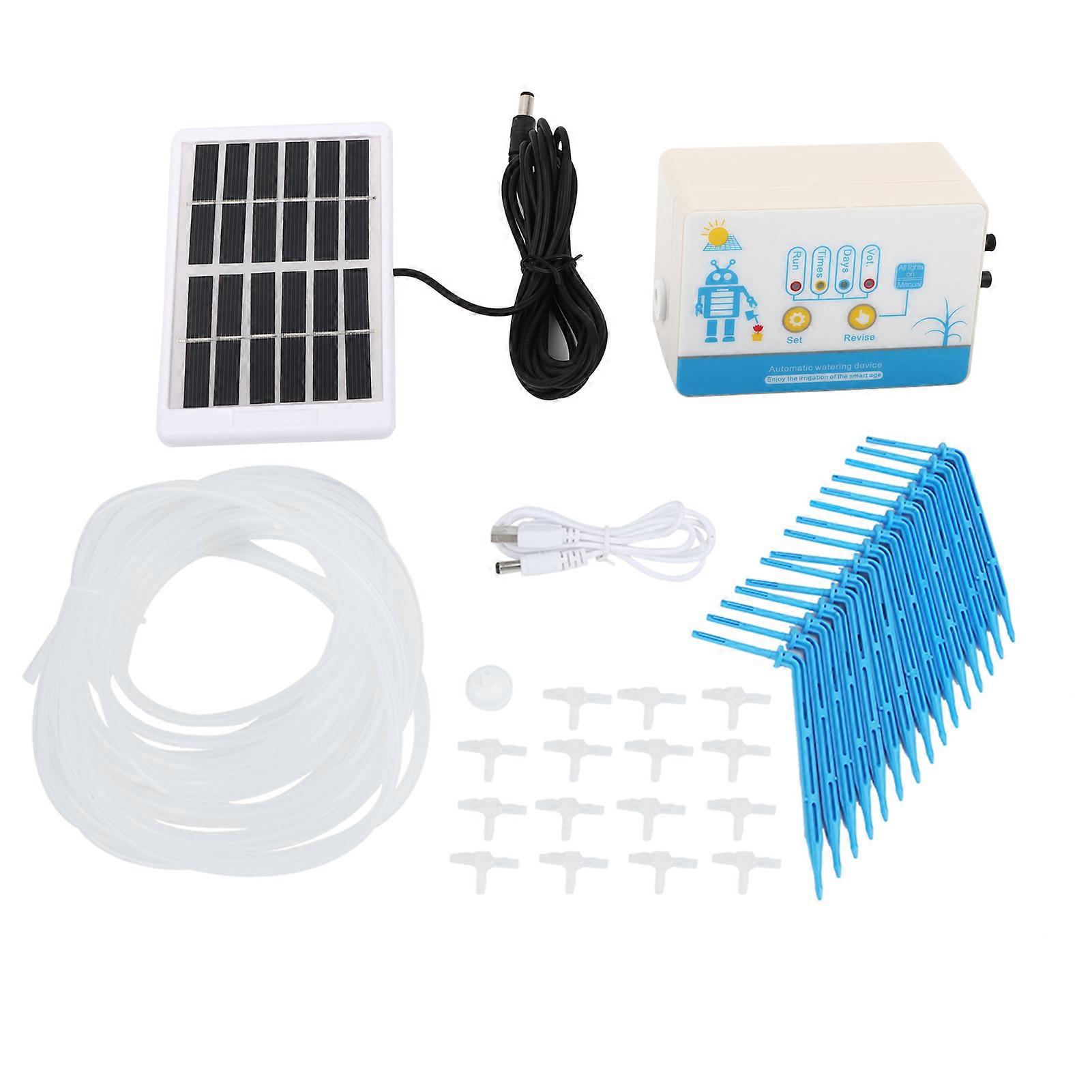 Intelligentes, Solarbetriebenes Automatisches Gartenbewässerungssystem, Tropfbewässerungs-timer, Komplettset Mit Wassertimer, Präzise Einstellung, Energiesparend, Für Den Außenbereich.