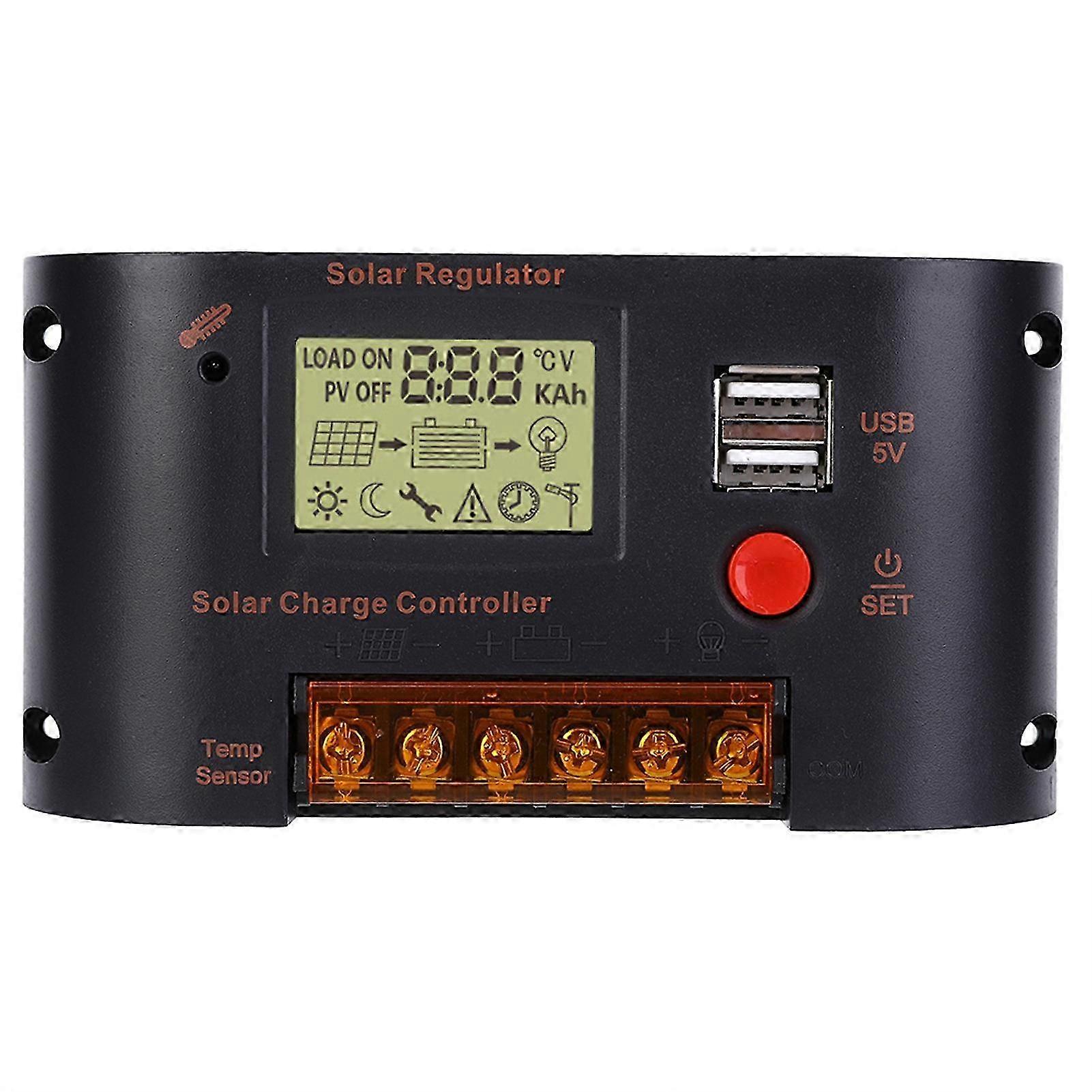 10-a-solarladeregler, Photovoltaik-laderegler Für Blei-säure-batterien, Spannungsregler, 12-v-/24-v-solarmodul, Energiemanager, Überlast- Und Tiefentladeschutz, Autarkes Ladesystem