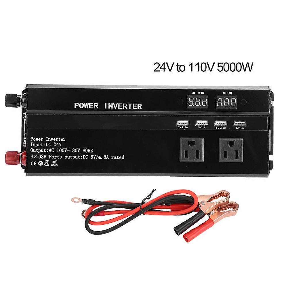 12v/24v Auf 220v Solarwechselrichter Für Autos, Hohe Leistung 3000w/4000w/5000w, Schwarz, Hochleistungs-wechselrichter