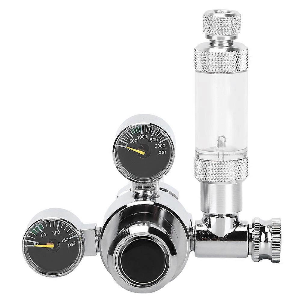 Co2-druckregler Aus Edelstahl Für Aquarien, Druckregler Mit Blasenzähler, Durchflussventil Für Wasserpflanzen, W21.8-zylinder, Tisch-druckminderer