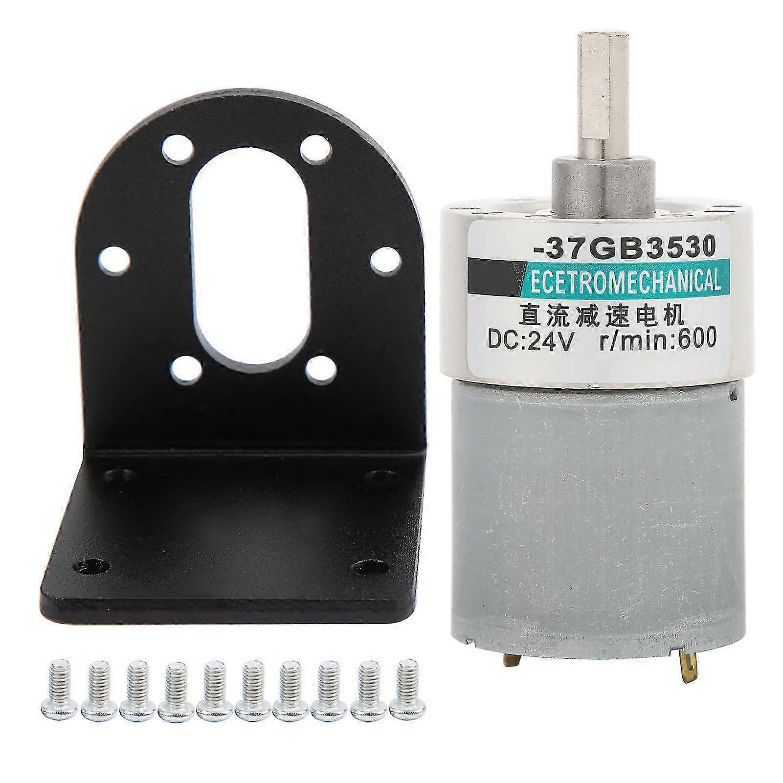 24v Gleichstrommotor Xd37gb3530, Leistungsstarker Mikrogetriebemotor, Hohes Drehmoment, Niedrige Drehzahl 600 U/min, Permanentmagnet, Halterung Im Lieferumfang Enthalten, Kompakter Getriebemotor Für D