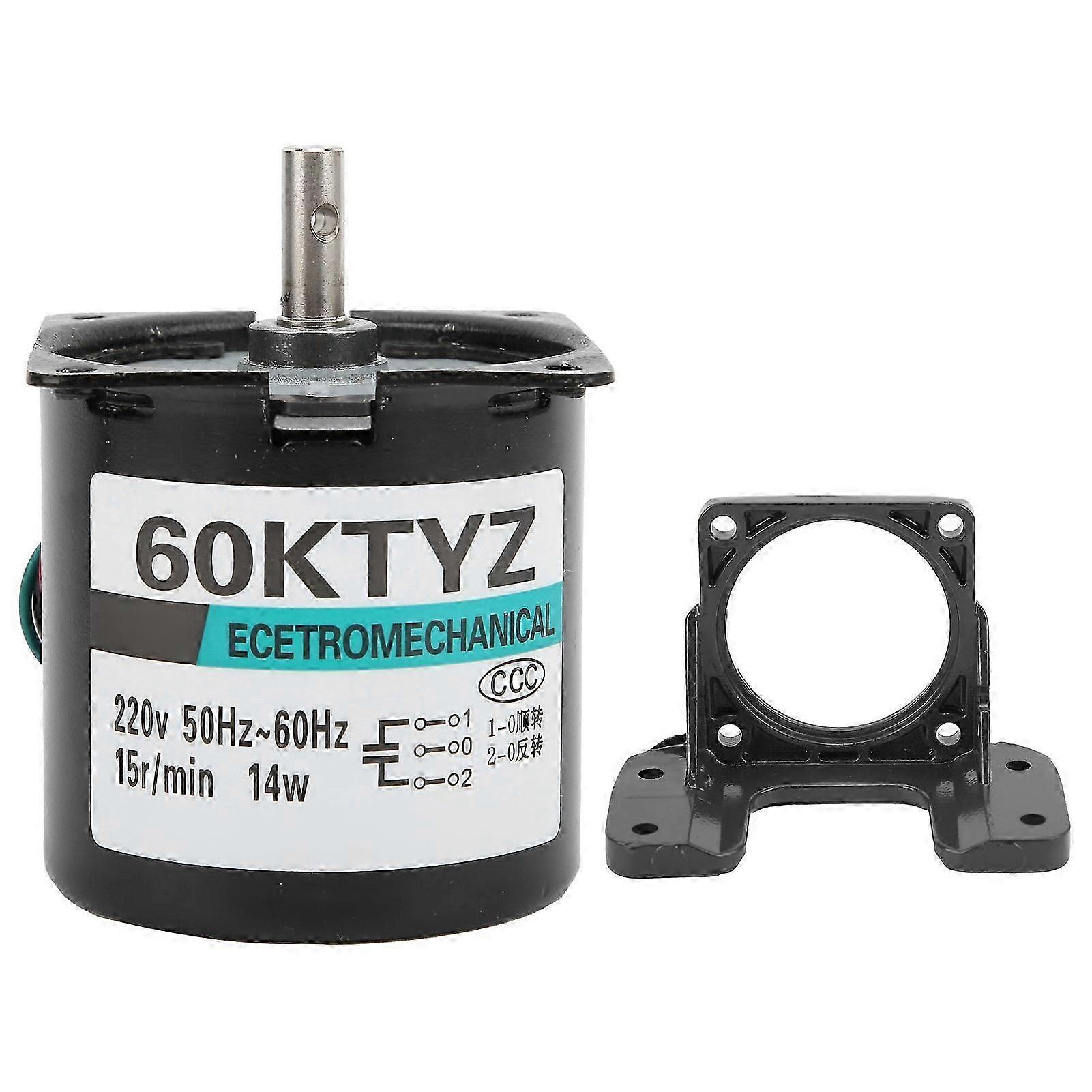 14-w-wechselstrom-permanentmagnet-synchronmotor, Hohes Drehmoment, Bidirektional, Mittige Wellenlagerung Xd60ktyz (15 U/min, 220 V Wechselstrom)