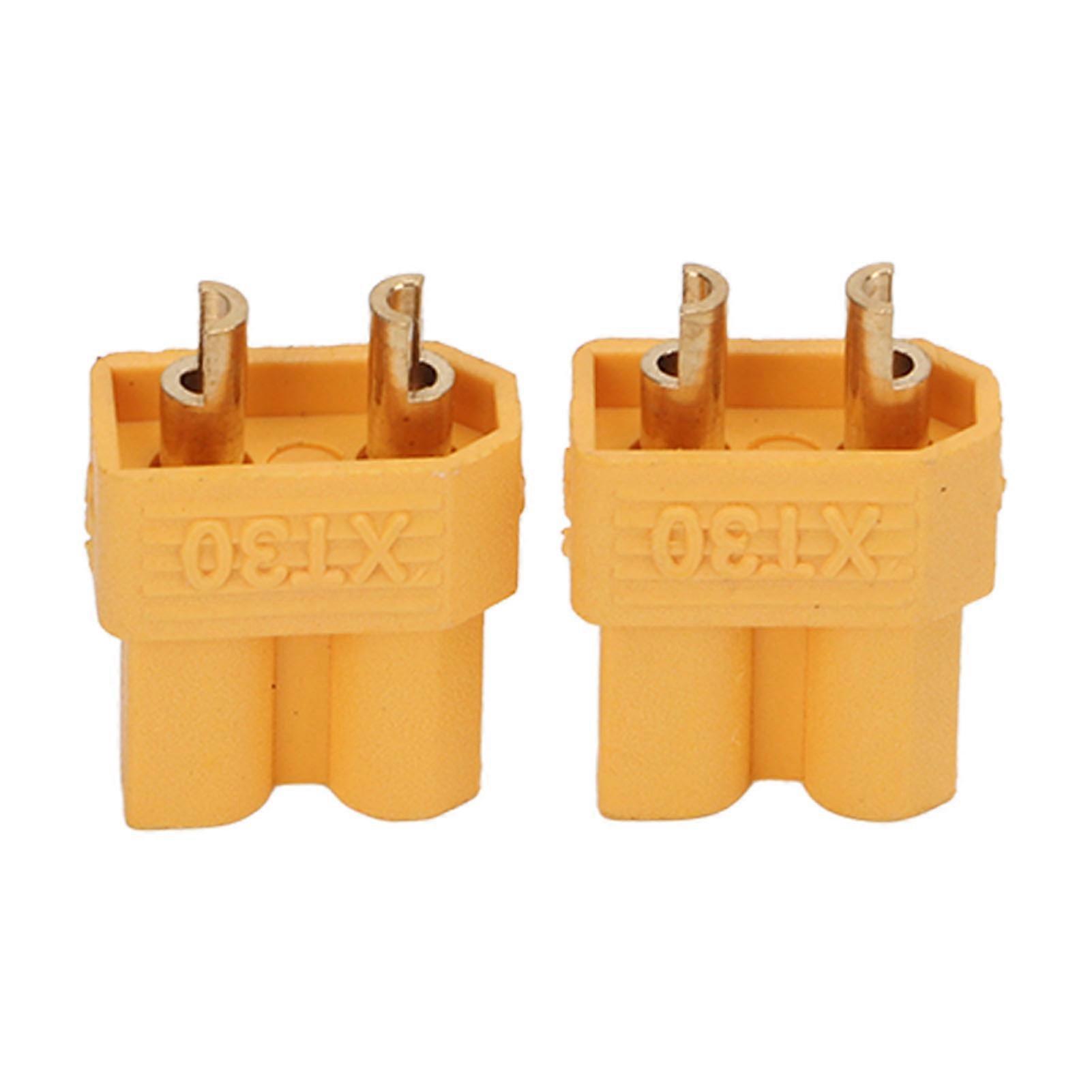 Gelbe Xt30-buchse, Stabile Und Sichere Batteriebuchse, Wiederverwendbarer Stecker Zum Anschluss Von Akku Und Regler, Langlebiger Elektrischer Stecker