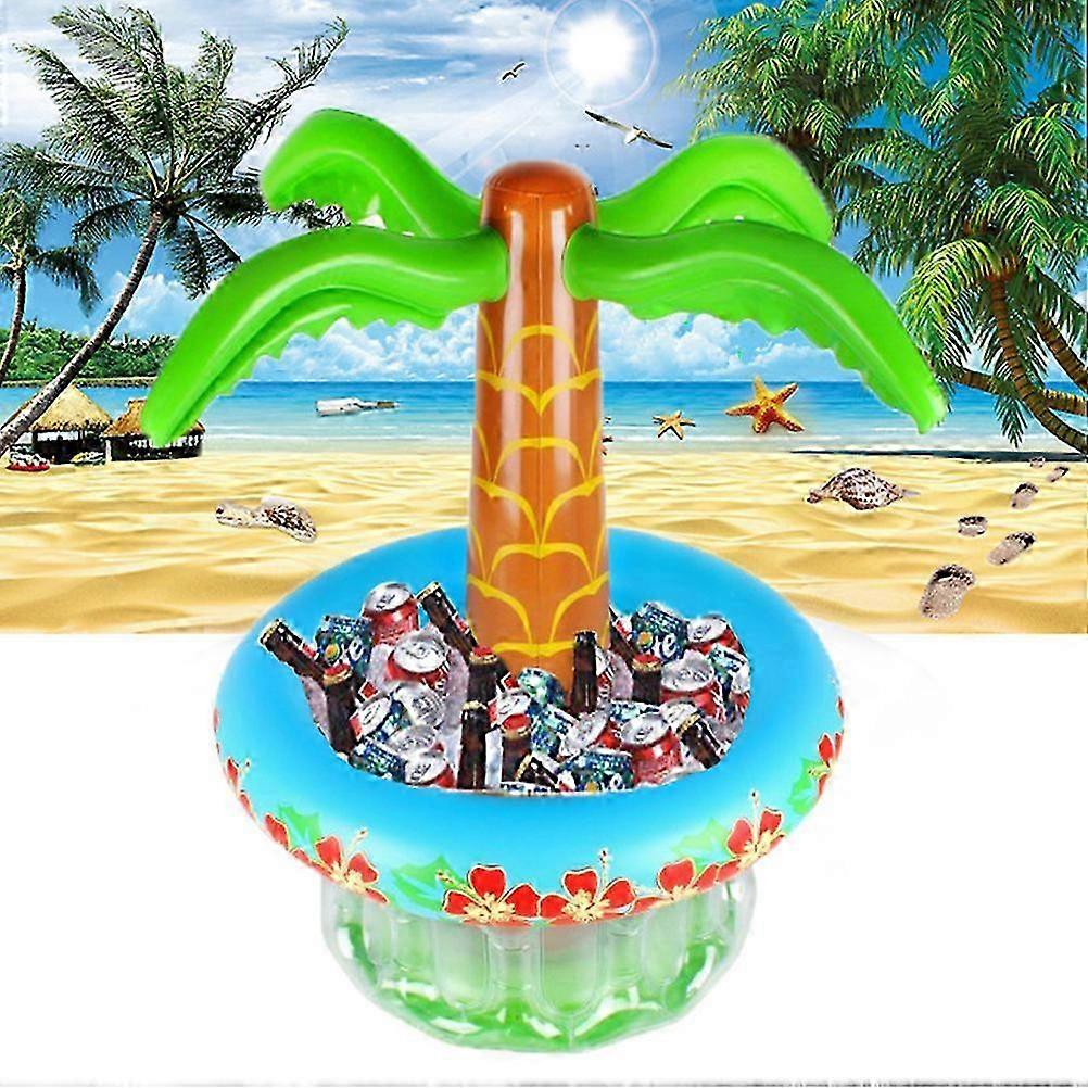 Aufblasbarer Bierkühler In Palmenform Für Strandpartys, Poolpartys Und Luau-feste – Sommerparty-dekoration, 1 Stück, Grün
