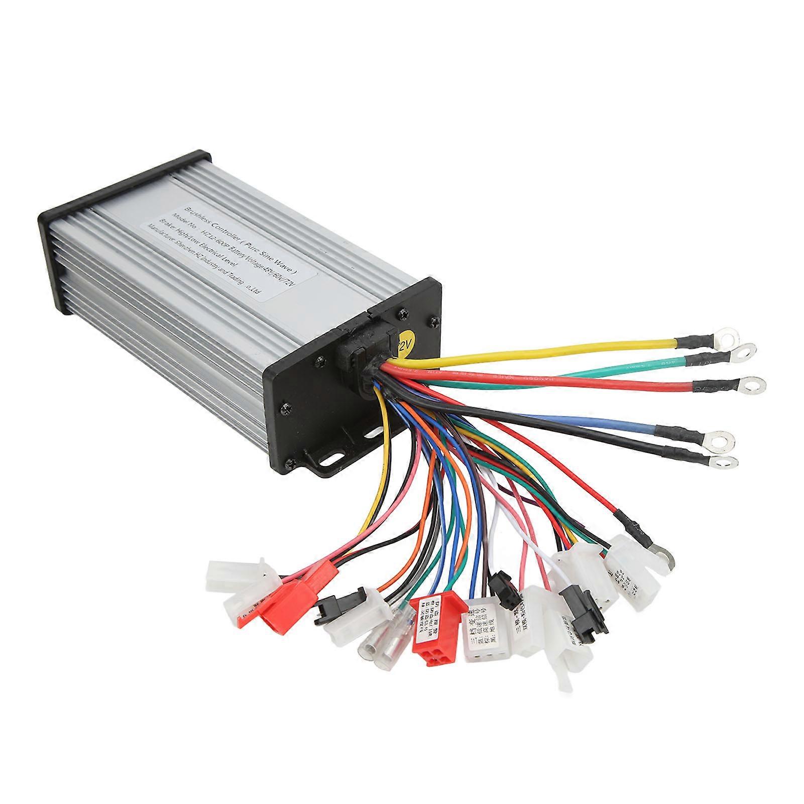 E-bike-controller 48v 60v 72v 600w Bürstenlos, Sinuswelle Für Elektroroller Und Fahrräder, Robustes Motorteil