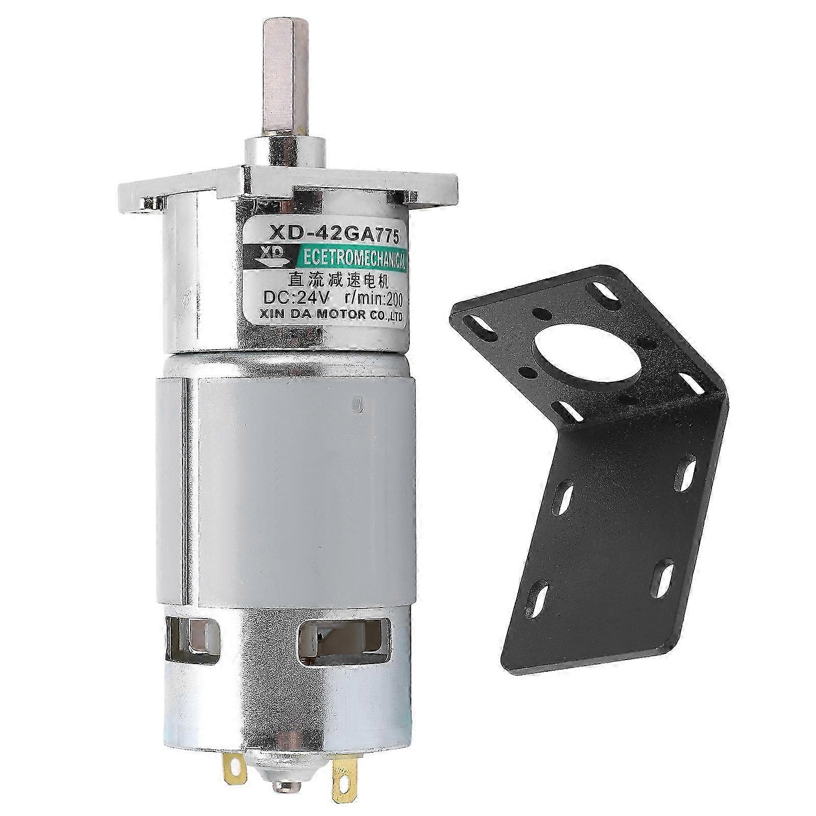 24v Gleichstrom-getriebemotor, Niedrige Drehzahl 200 U/min, Permanentmagnet Mit Halterung, Cw/ccw-steuerung, Xd42ga755 Für Sport Und Heimwerker.