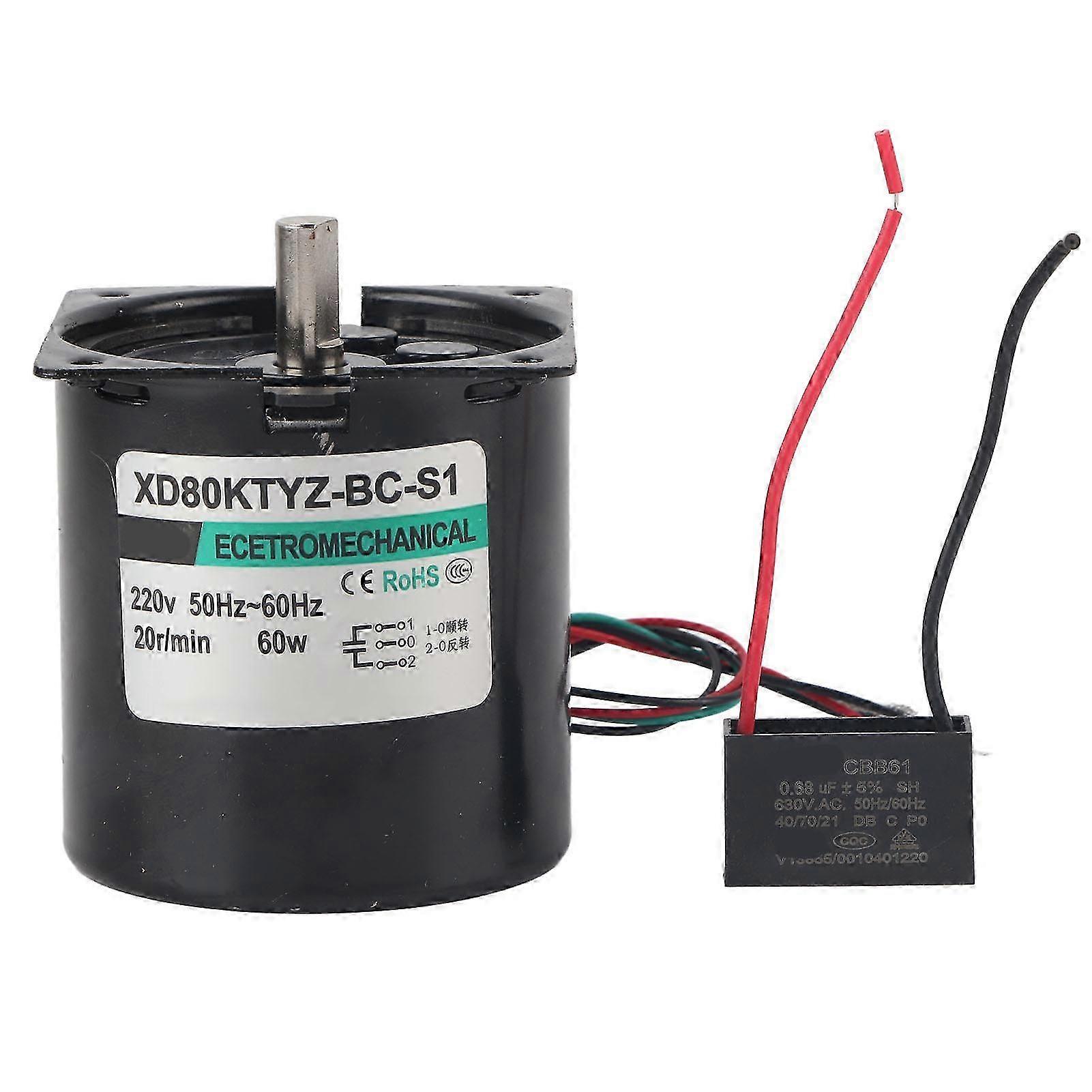 Wechselstrom-synchronmotor Mit Exzenterwelle, Permanentmagnet, Hohem Drehmoment, 60 W, Xd80ktyz, 20 U/min, 220 V, Niedrige Drehzahl, Für Schwerlastanwendungen