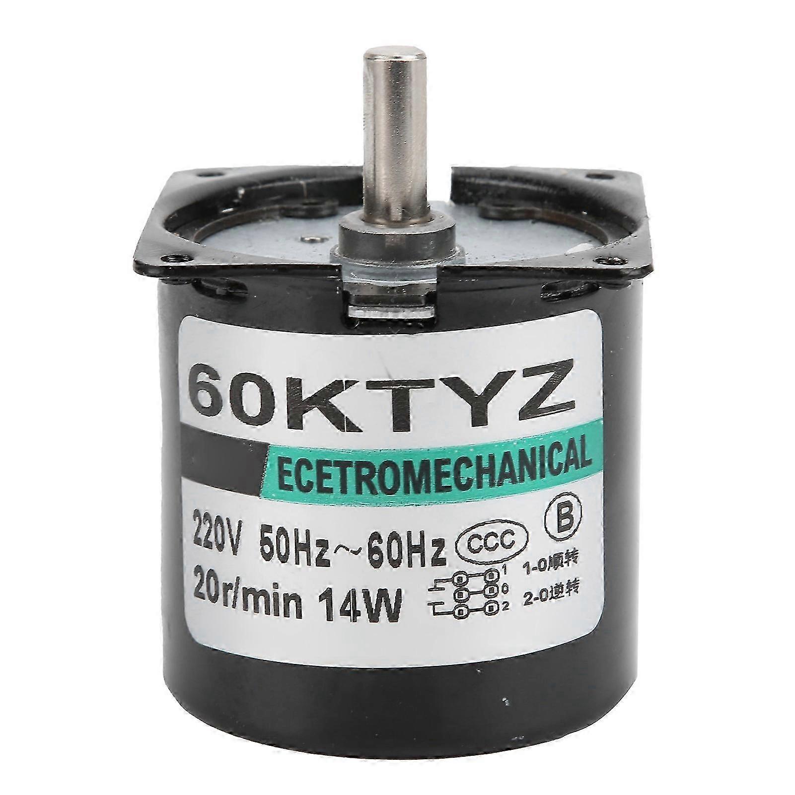 Permanentmagnet-mikrogetriebemotor, 14w 20rpm Ac220v Drehzahlminderer, Diy-generator, Elektromotor-ersatzteil.