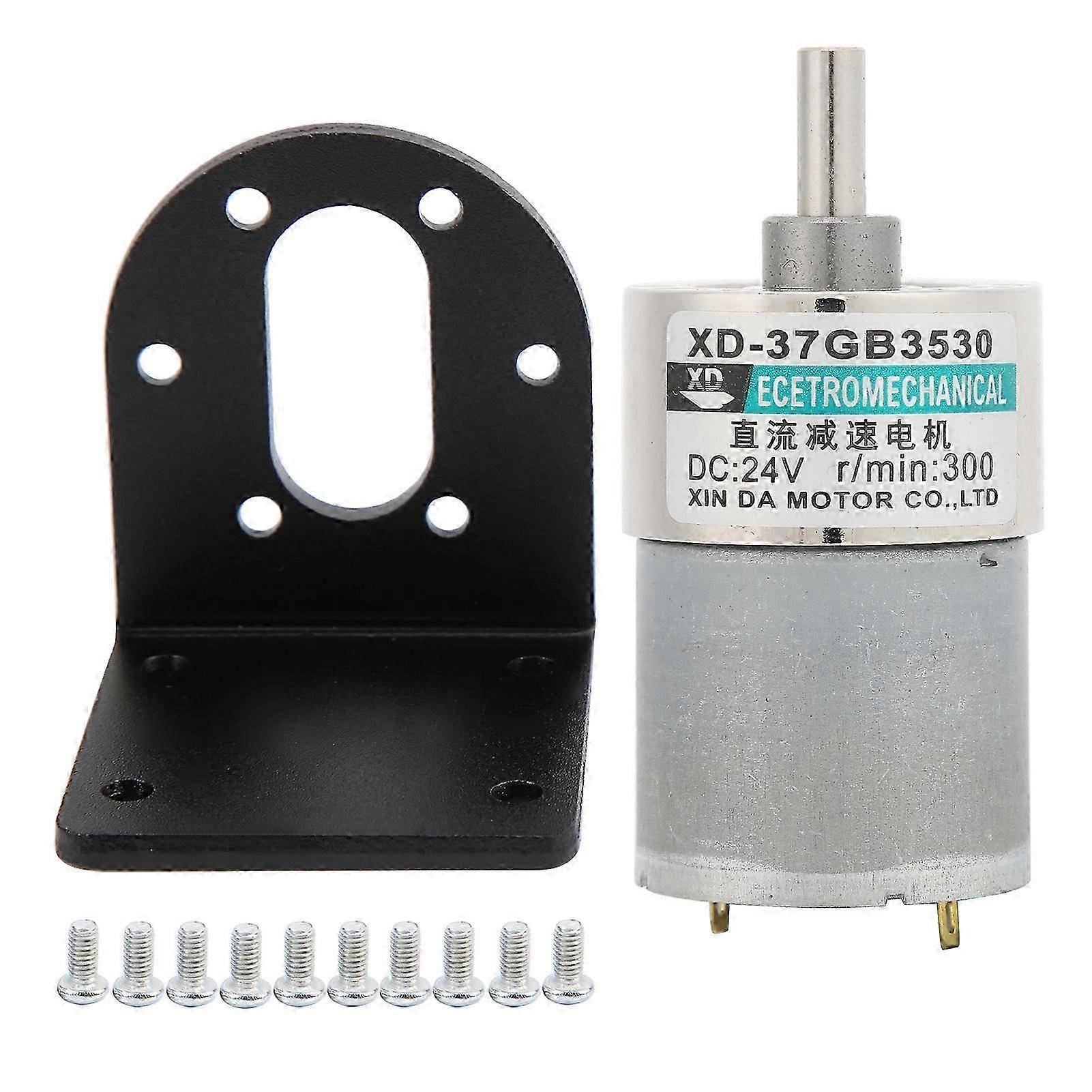 24v Gleichstrommotor Xd37gb3530, Kompaktes Mikrogetriebe, Hohes Drehmoment, Niedrige Drehzahl 300 U/min, Permanentmagnet, Halterung Im Lieferumfang Enthalten, Für Industrielle Anwendungen Und Heimwerk