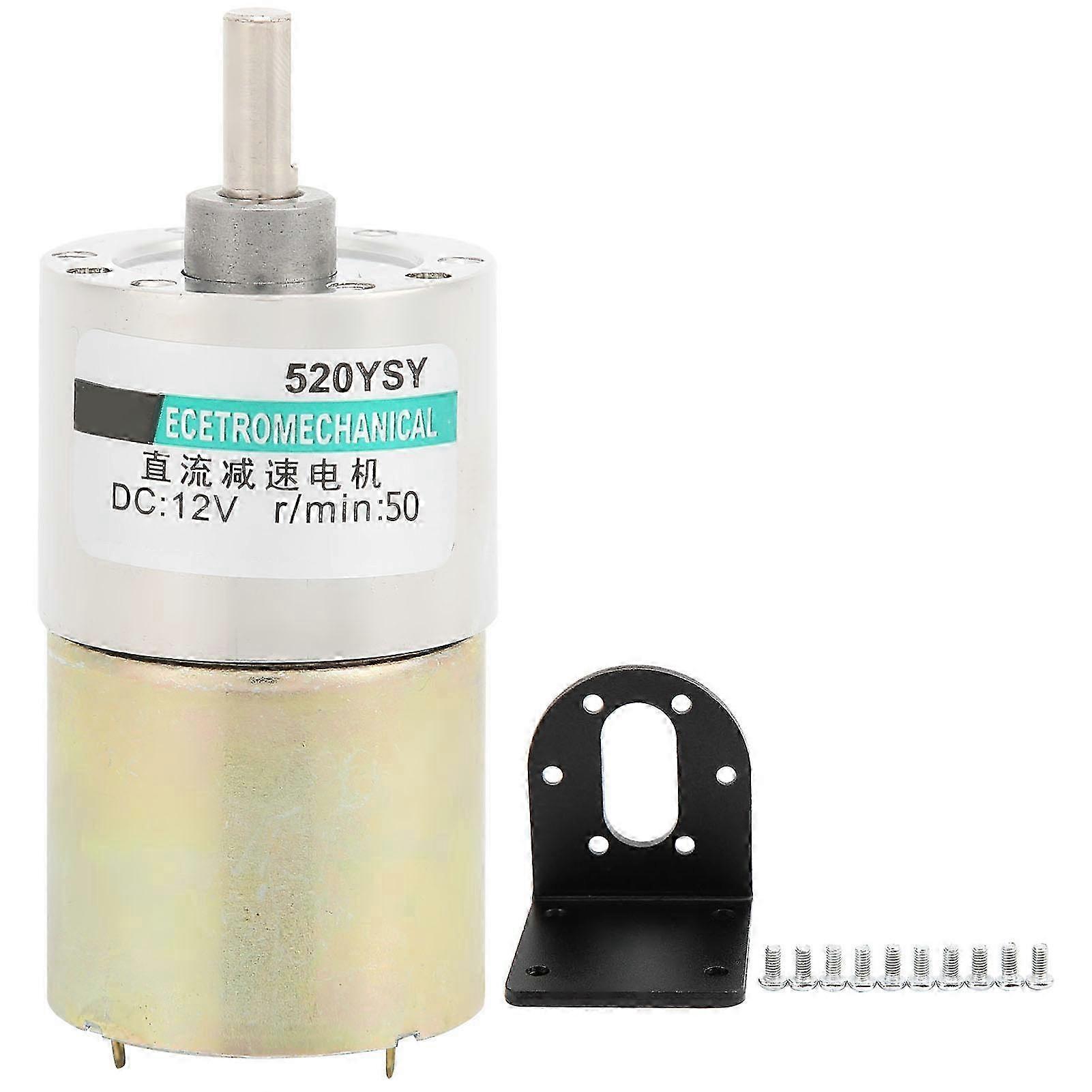 Gleichstrommotor Mit Halterung, Niedrige Drehzahl, Rechts-/linkslauf, 12 V, Für Mikromaschinen, Modell Xd-37gb52050, 50 U/min