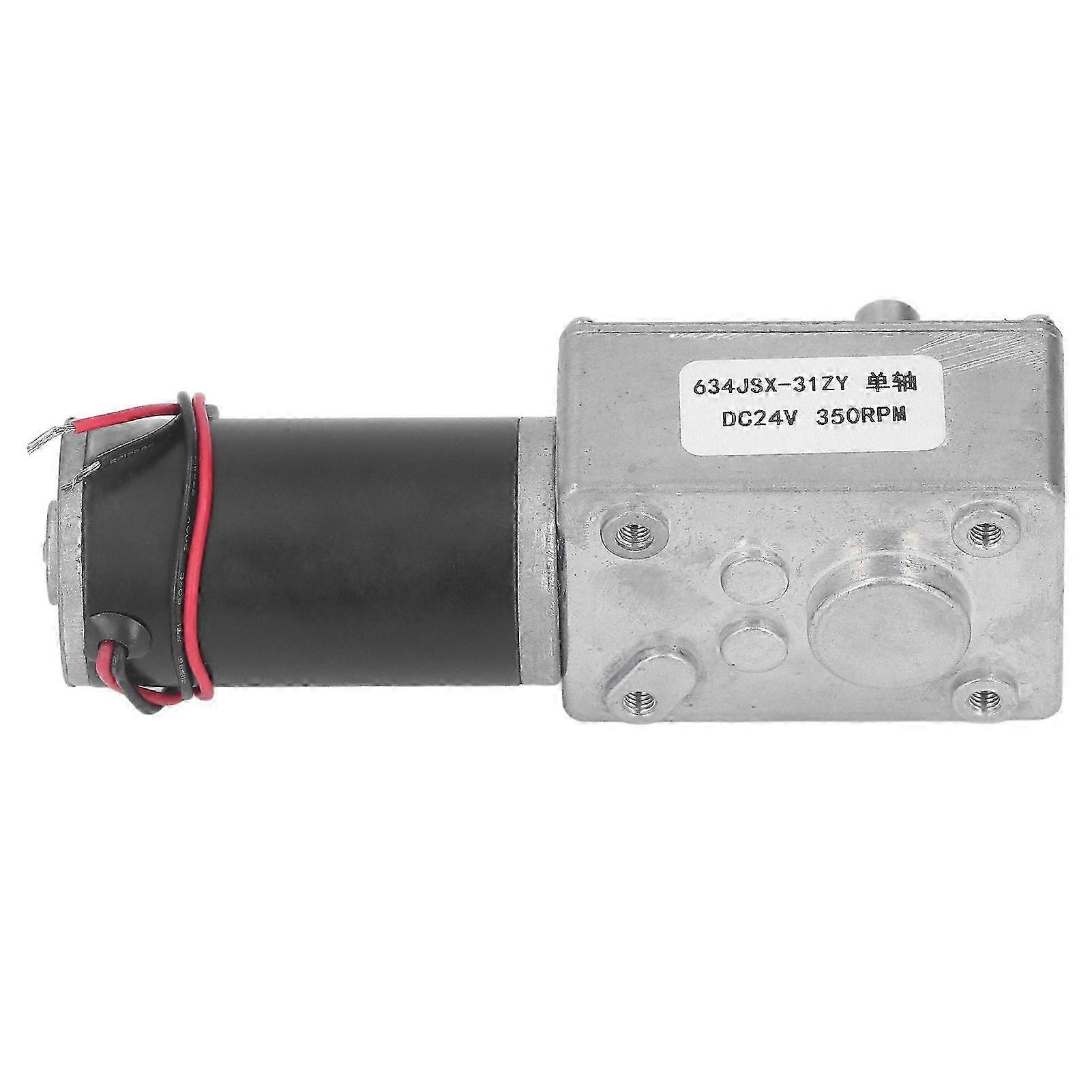 24v 350rpm Gleichstrom-getriebemotor, Einwellig, Reversibel Vorwärts/rückwärts, Selbsthemmend, Gehäuse Aus Aluminiumlegierung Und Spule Aus Messing, Kompaktes Untersetzungsgetriebe.