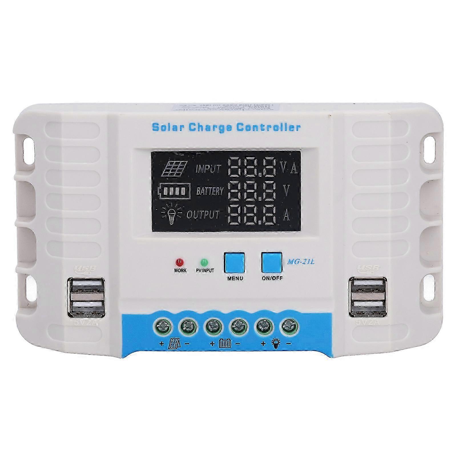 10-a-pwm-solarladeregler, Abs-gehäuse, Lcd-bildschirm, Mg2430z, 12 V/24 V Für Photovoltaikanlagen Im Haushalt