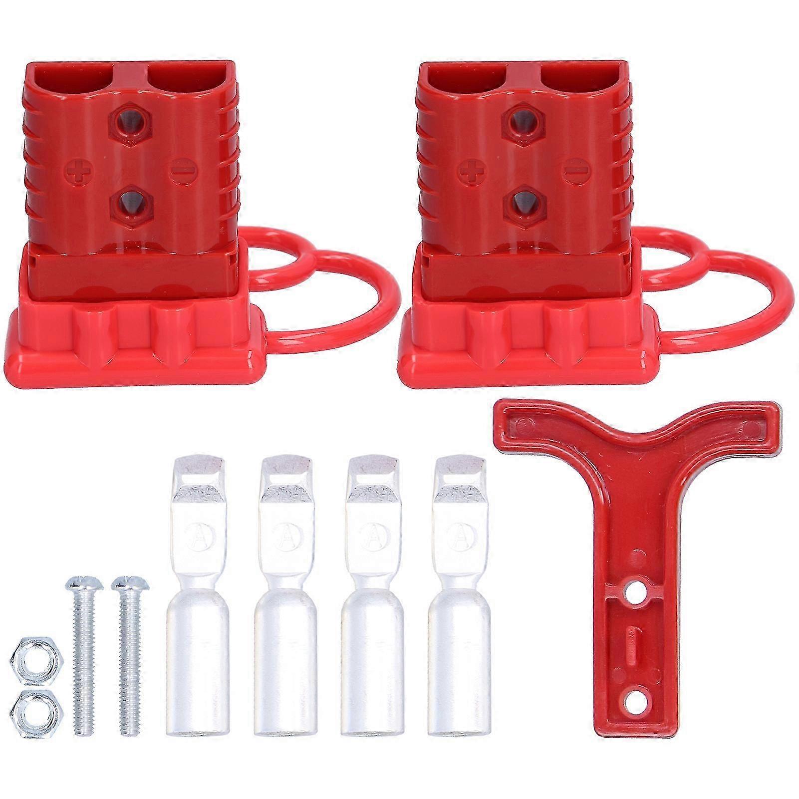 120 A 600 V Roter Batteriestecker, Schnellstecker, Robust Und Leicht, Sofortige Trennfunktion Für Elektrische Systeme, Langlebiger, Abnehmbarer Stecker