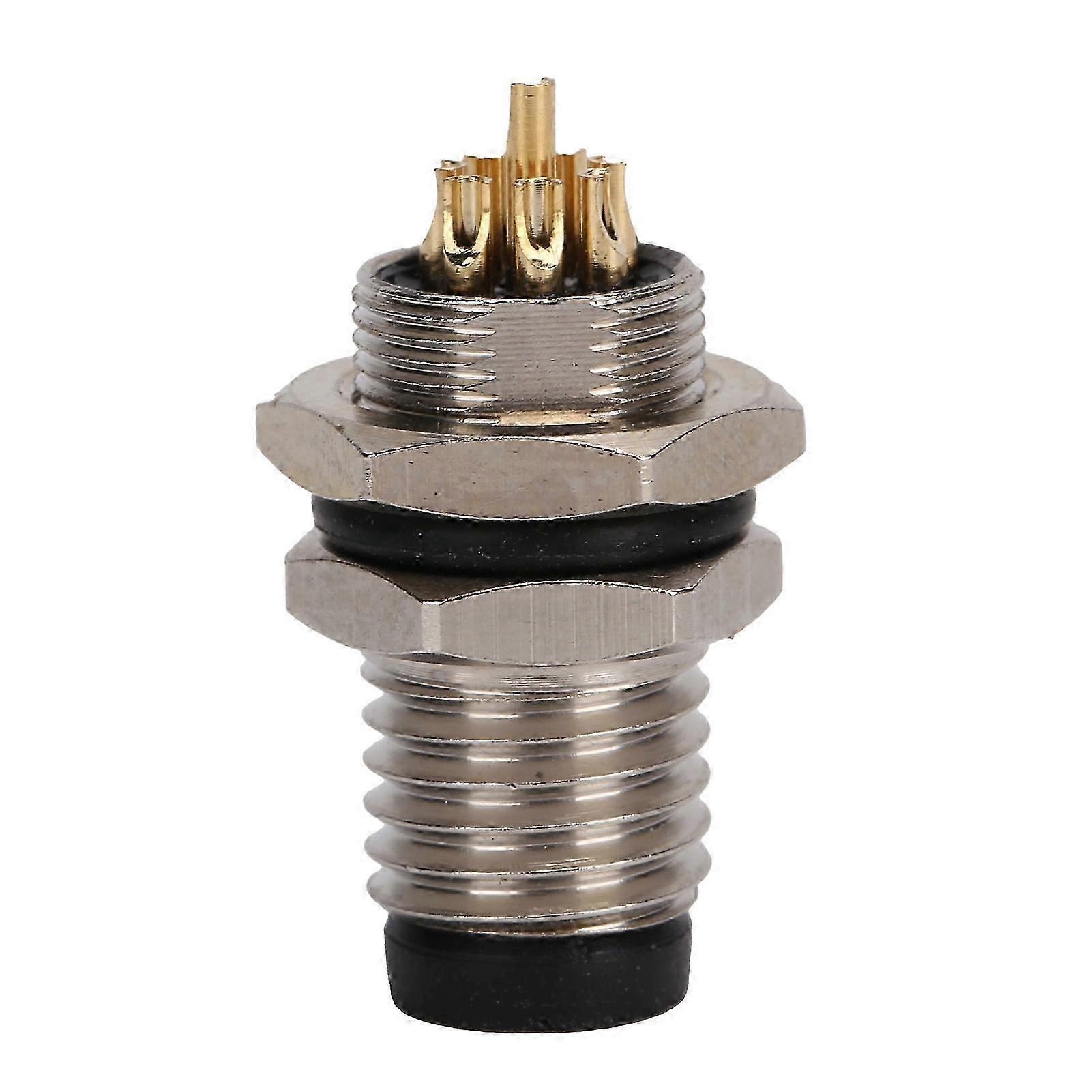 Wasserdichter M8-8-pin-luftfahrtstecker, Gehäuse Aus Vernickeltem Messing Für Buchse, Industrietauglich