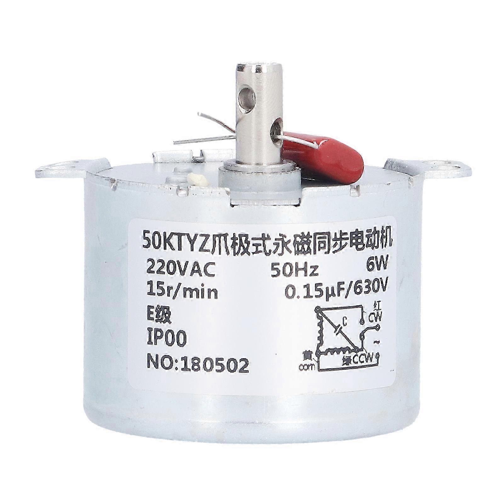 Synchronmotor 15 U/min Mit Kondensator, Ac220v Mikro-drehzahlreduzierer, Getriebeteile.
