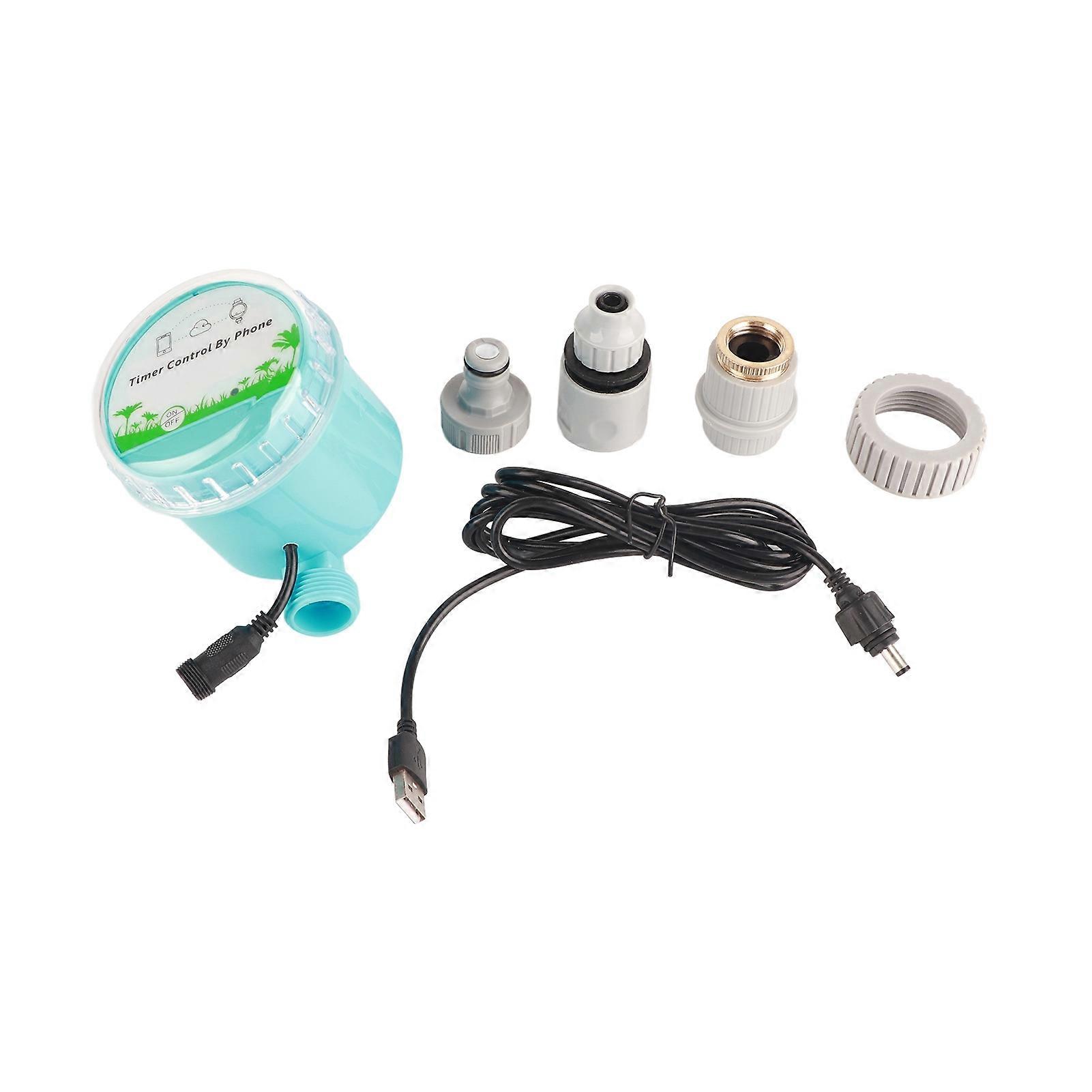2-in-1 Usb-, Wlan- Und Bluetooth-bewässerungstimer, Intelligenter Bewässerungsregler Mit Fernbedienung, Automatischer Wasserregler Für Garten Und Gemüsebeet