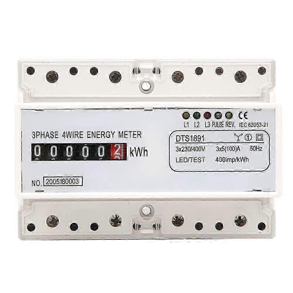 Dts1891 Dreiphasen-4-leiter-7p-din-schienen-stromzähler, Wirkenergiemessung Kwh, Modulares Elektronisches Messgerät Für Schaltschränke, Zuverlässige Genauigkeit, Industrieller Und Gewerblicher Einsatz