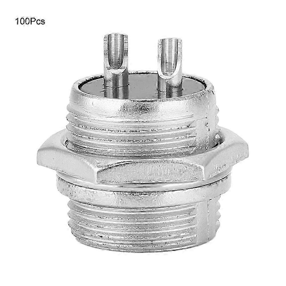 Berm-fliegerstecker, 100 Stück, Edelstahlgehäuse, 2-poliger Stecker, 16-mm-sockel, Universell
