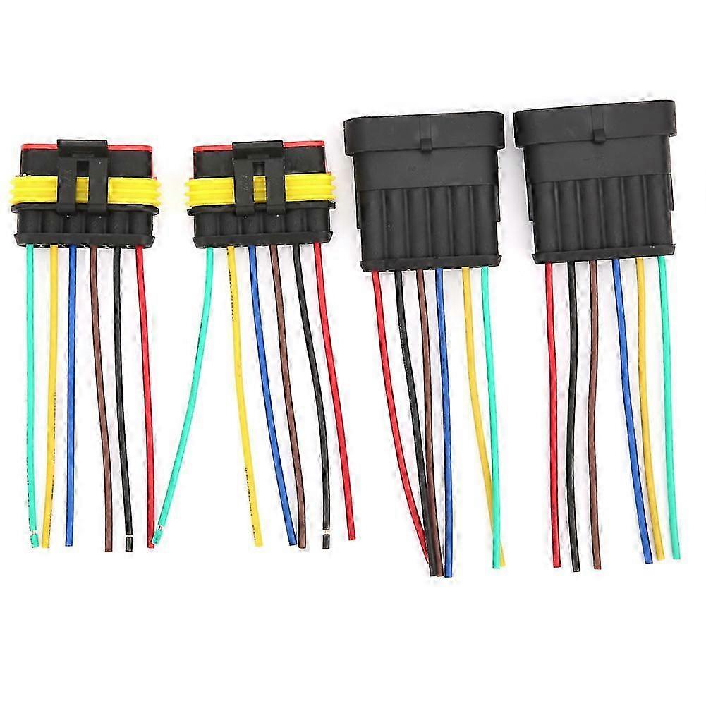 Wasserdichter 6-poliger Kfz-stecker, 2er-pack Mit Kabel, 4/5/6-poliger Stecker (männlich/weiblich), Wasserdichter Kfz-stecker.