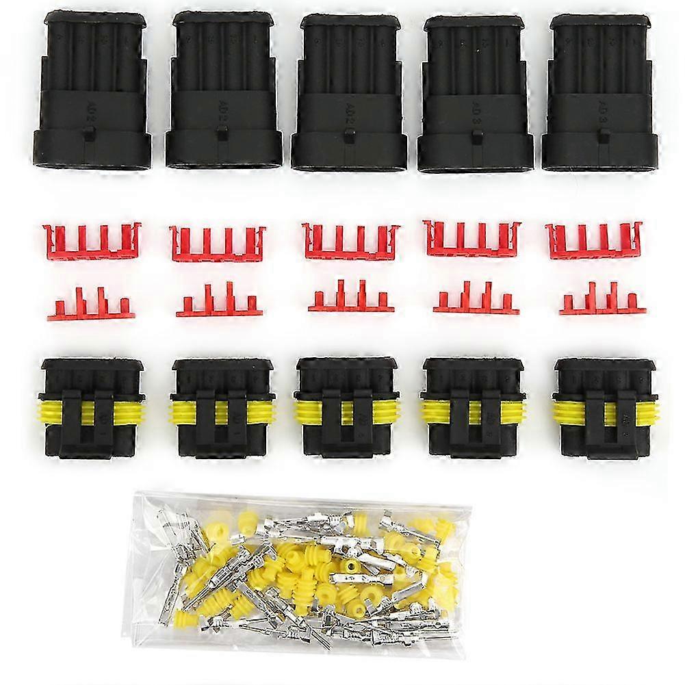 Wasserdichter Kfz-steckverbinder Amp 1.5, Stecker/buchse, 4-polig, 5-polig, 6-polig – 5er-packung Für Pkw