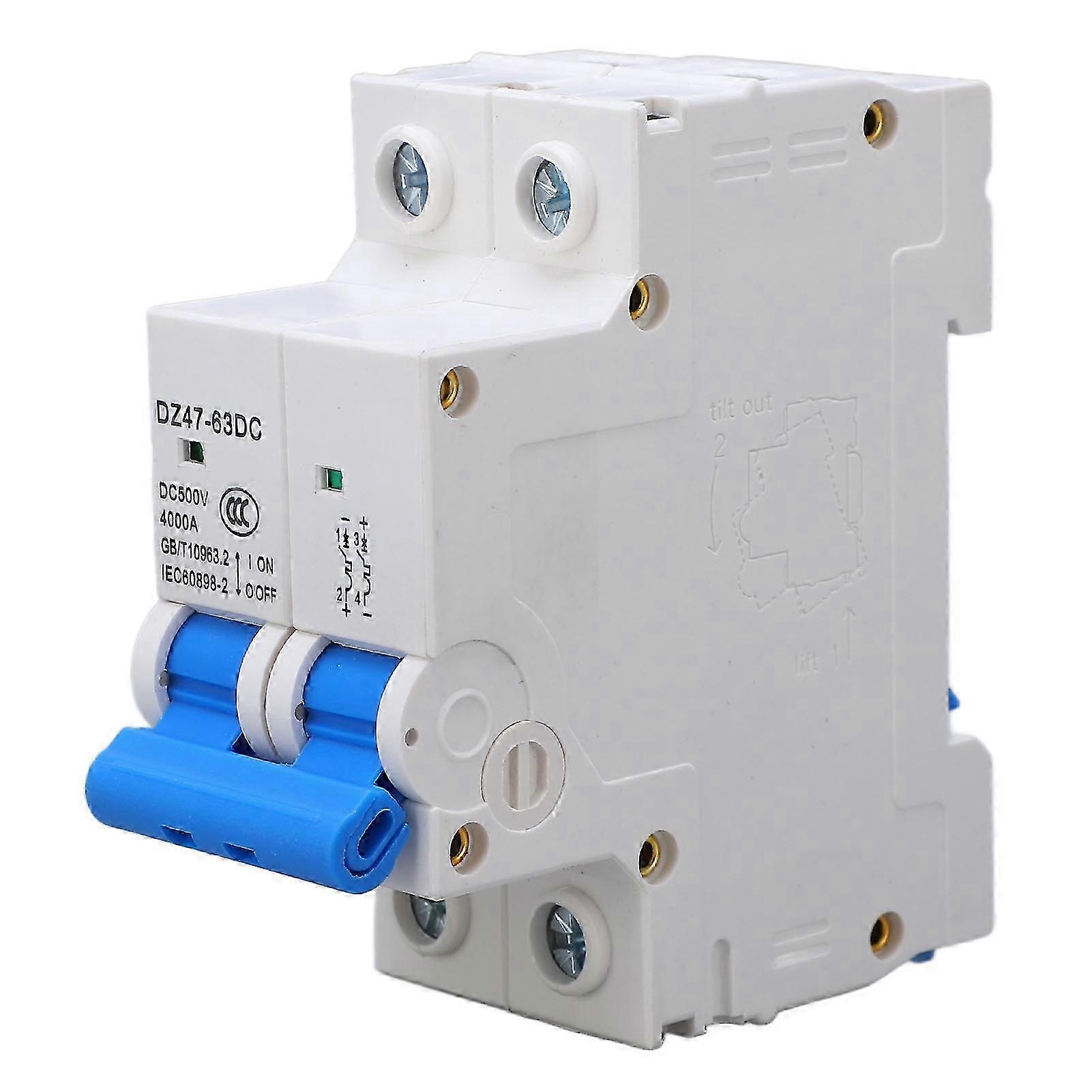Miniaturisierter 2-poliger 500-v-25-a-leistungsschalter Für Photovoltaik-solaranlagen, Verbesserter Schutz Der Module Und Des Netzes, Optimiertes Gleichstrommodell