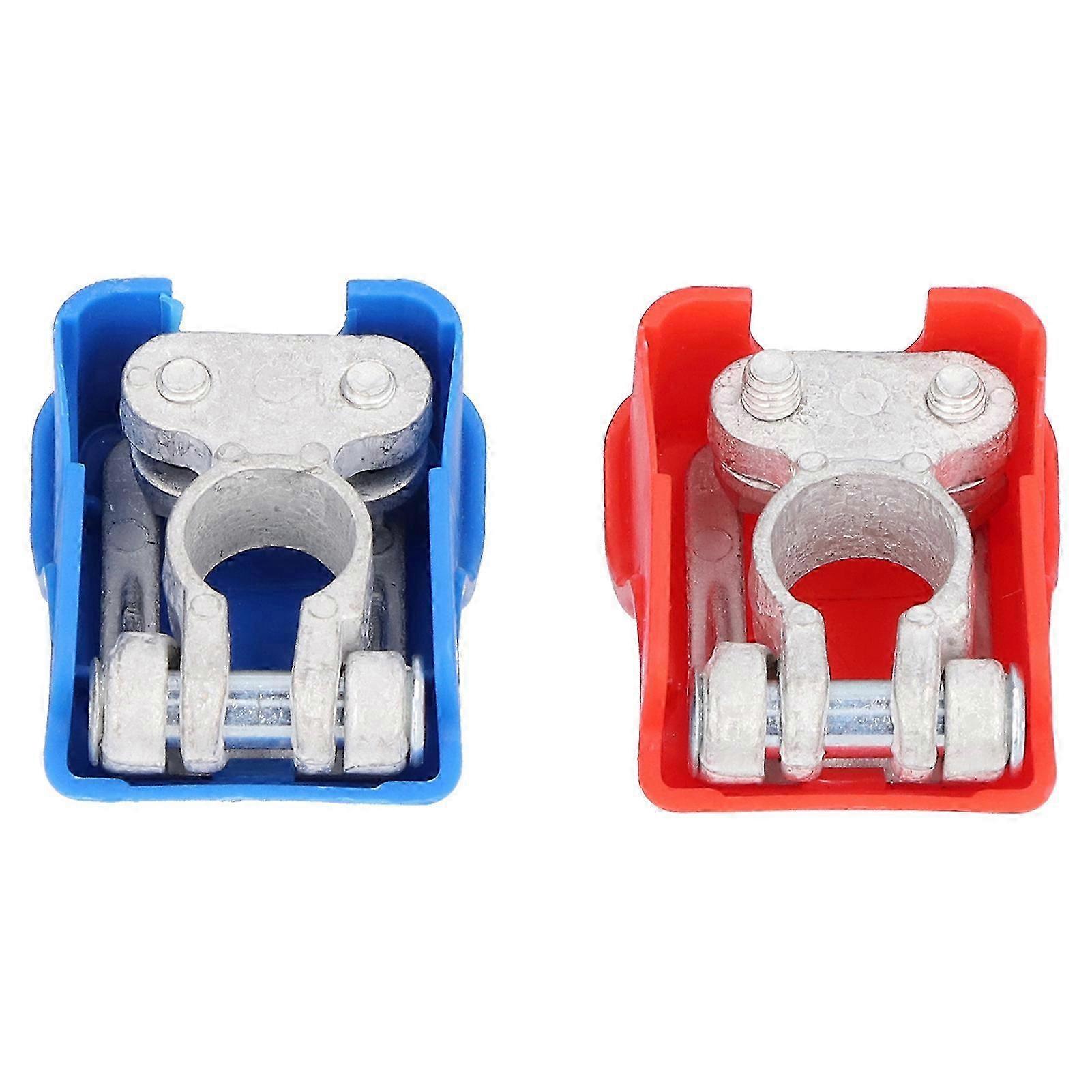Set Mit 2 Schnellbatterieverbindern, Messingklemmen Mit Abdeckung, Kfz-ersatz, Wasserdichte Klemmen, Robuste Befestigungen, Langlebiges Elektrisches Zubehör.