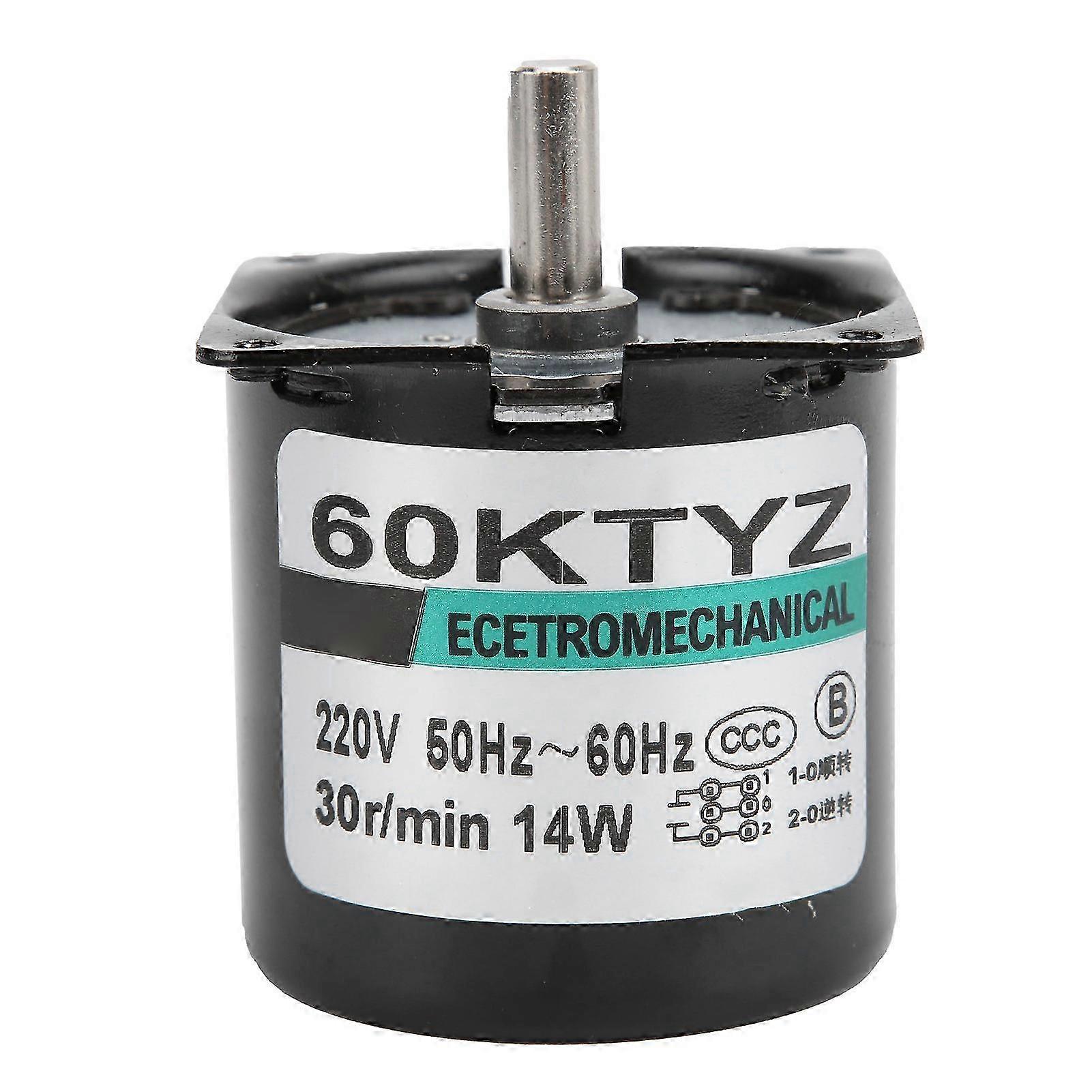 Permanentmagnet-mikrogetriebemotor Mit Drehzahlreduzierung 14w 30rpm Ac220v, Diy-generatorzubehör, Kompakter Elektromotor Für Diy-projekte.