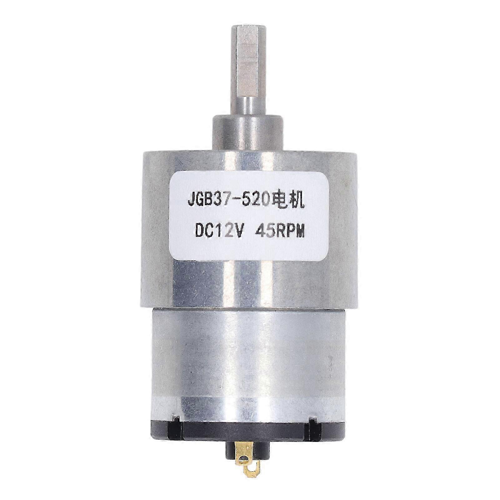 12v 45rpm Gleichstrom-getriebemotor, Selbsthemmendes Schneckengetriebe, Bidirektionale Drehung Im Uhrzeigersinn/gegen Den Uhrzeigersinn, Hohes Drehmoment, Industrielle Anwendung, Metallgehäuse.