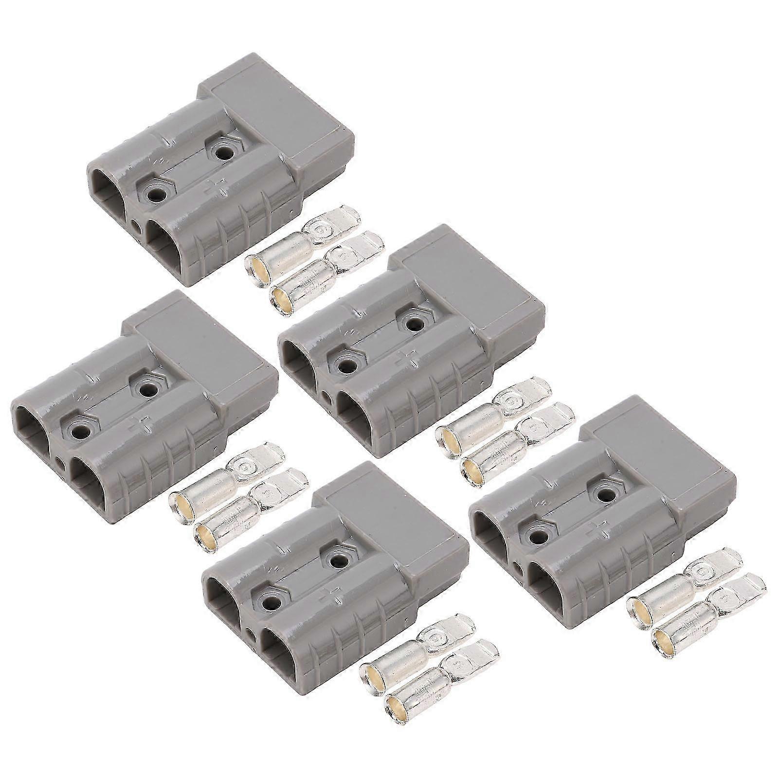 50a 600v Batterieanschluss, 5 Paar Schnellkupplungsstecker, Kupferklemmen Für Ladegerät, Schnellanschluss-kabelschuhsatz, Wasserdichter Und Zuverlässiger Ladeadapter.
