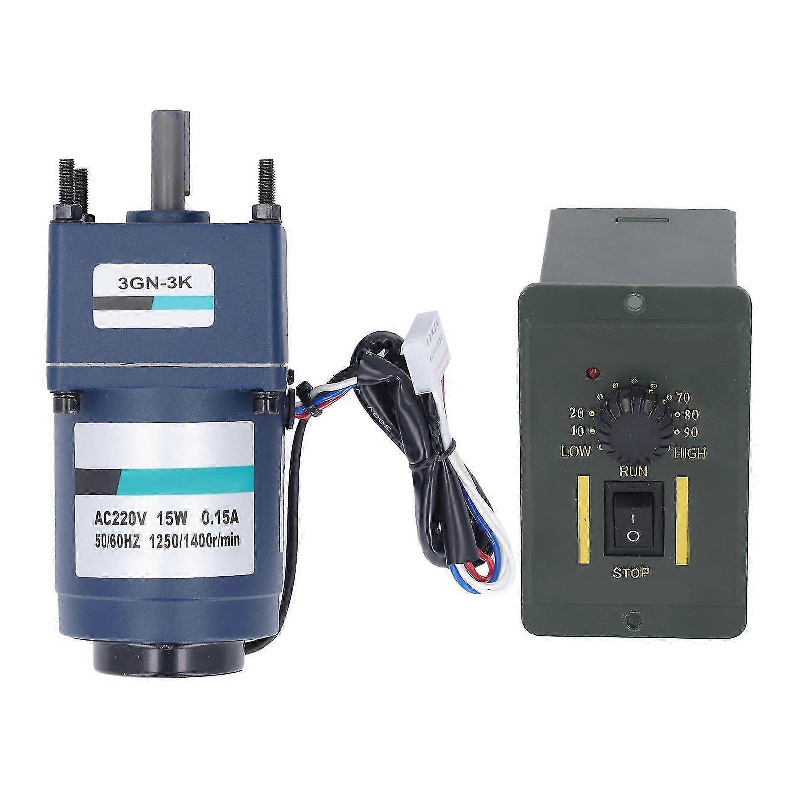 15w Ac220v Getriebemotor Mit Steuerung, Einphasig Reversibel, Komplettset Für Den Industriellen Einsatz, Variable Drehzahl Und Hohes Drehmoment.