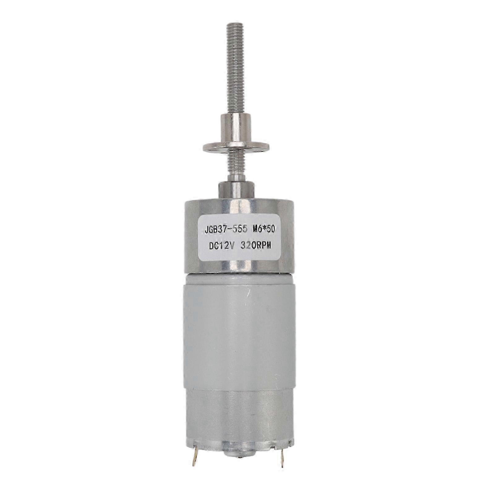 12v Gleichstrom-getriebemotor, Gehäuse Aus Aluminiumlegierung, Spule Aus Messing, Drehrichtung Cw/ccw, Mit Flansch, M6, 320 U/min, Schneckengetriebemotor.